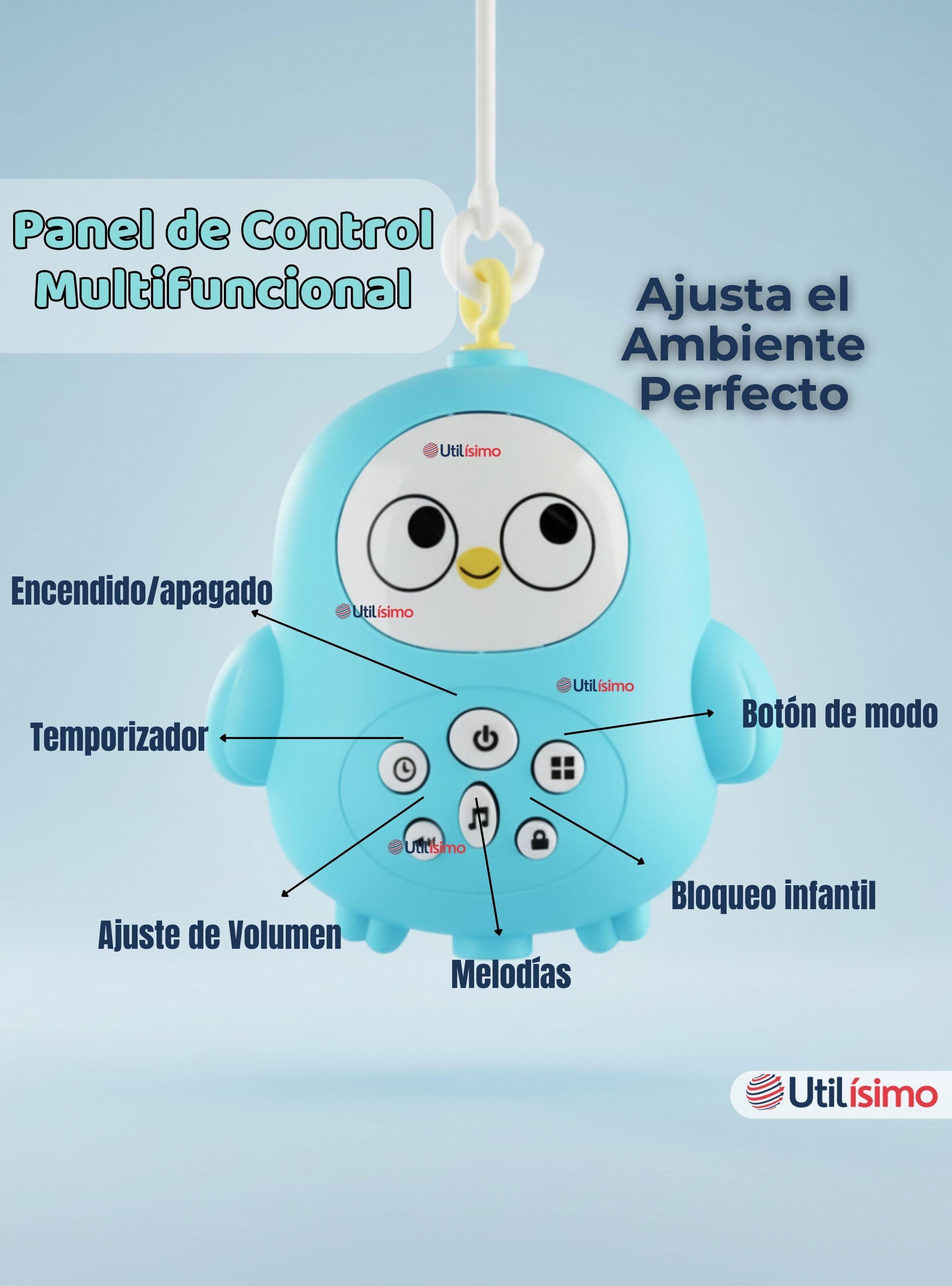 Móvil Sonajero Giratorio Musical Bebé Niño color Azul-6