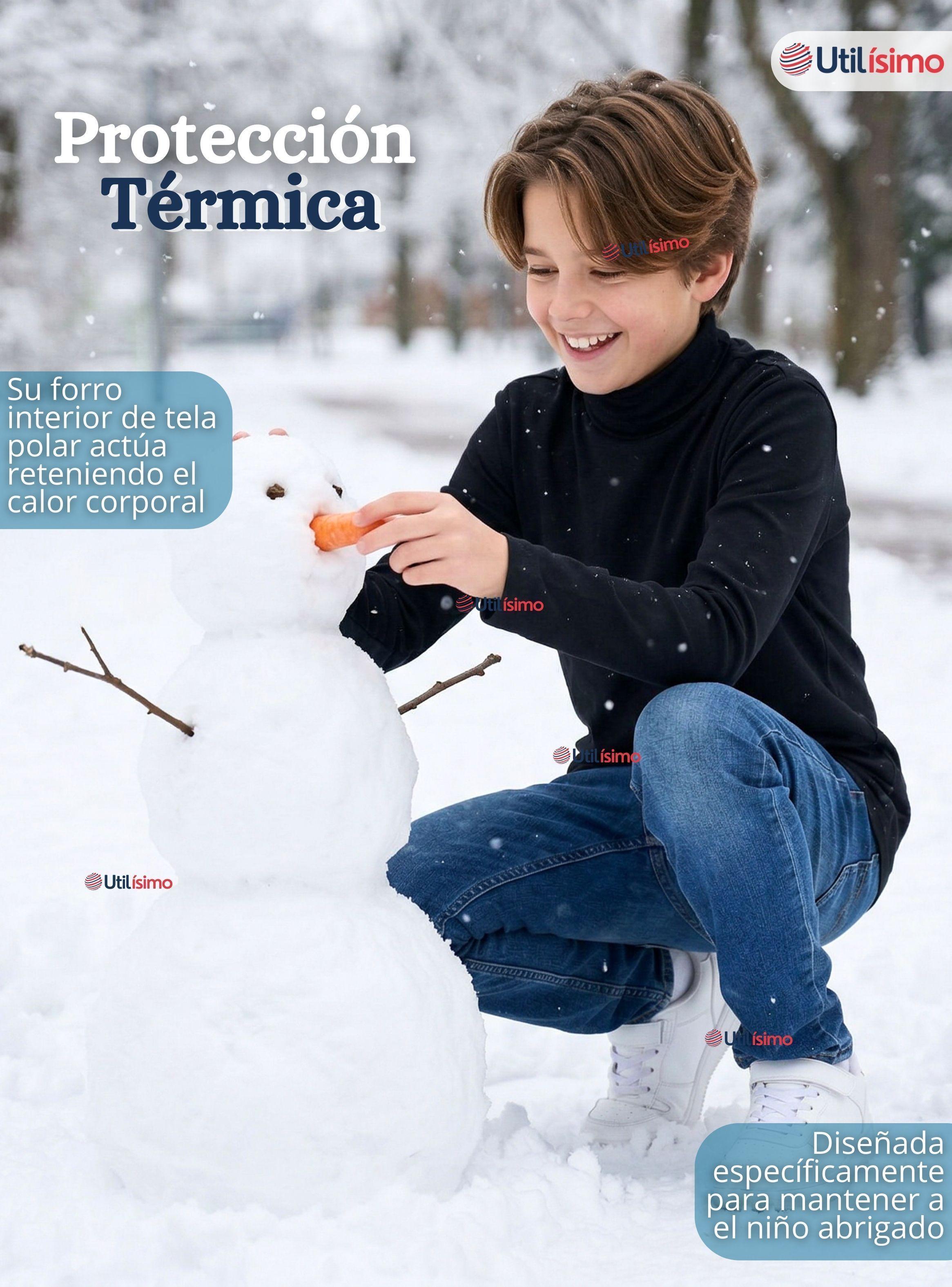 Pack 6 Poleras Camisetas Polar Primera Capa Beatle Manga Larga Colores Surtido Niños-5