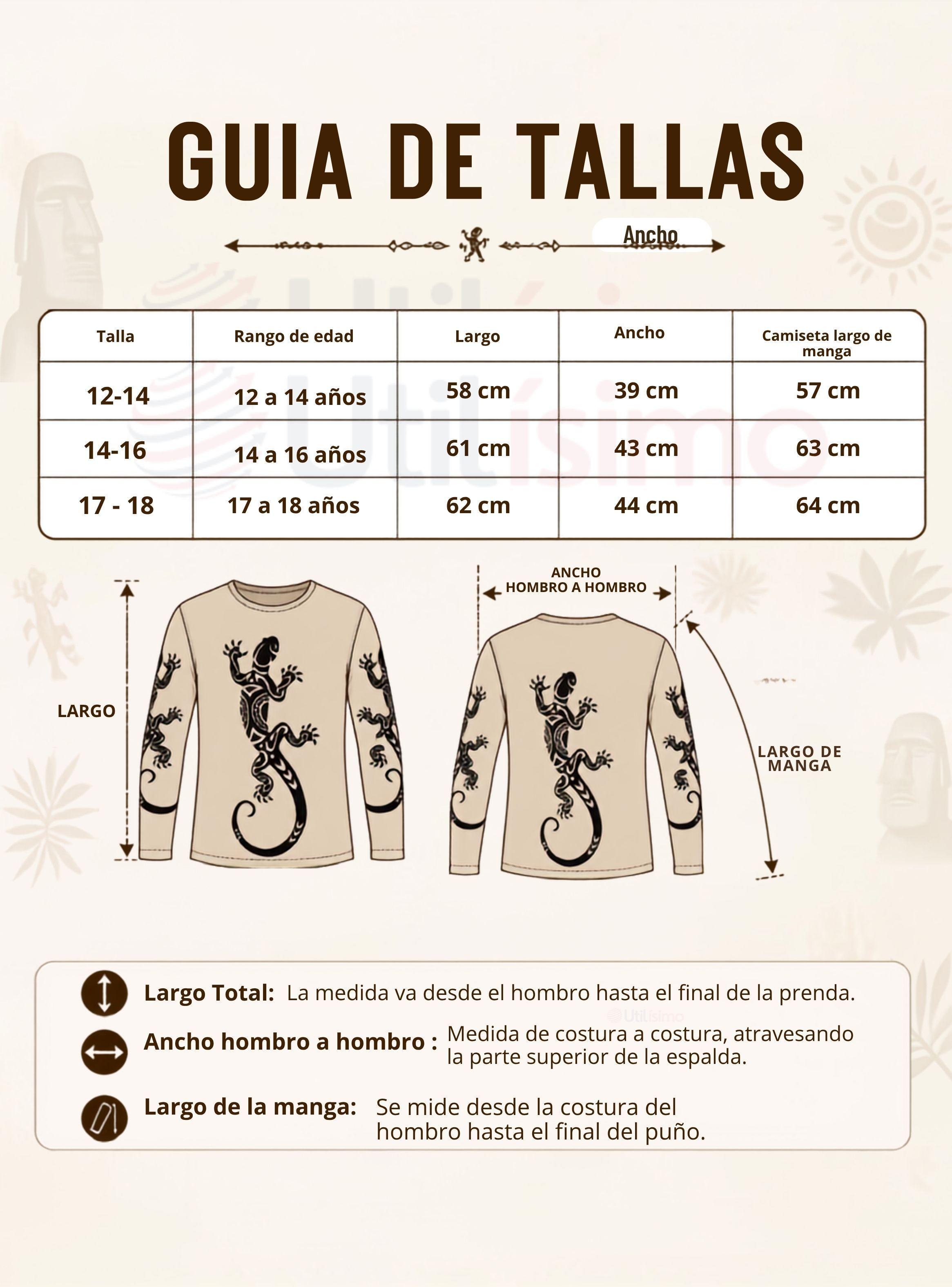 Pack 3 Poleras Tatuaje Falso Efecto Piel Juvenil  Rapa Nui Fiestas Patrias-3