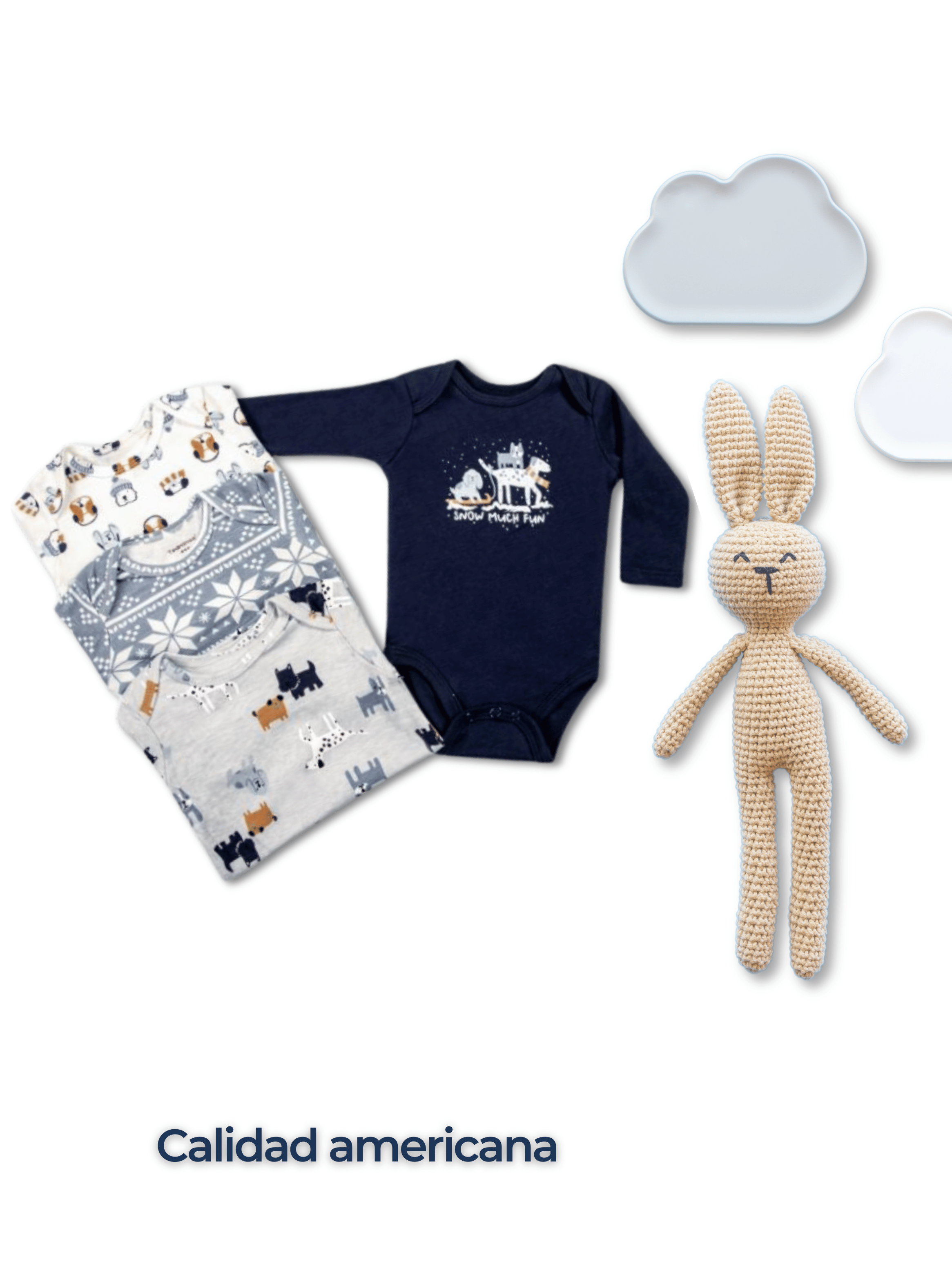Pack 4 Bodys Bebé Niño Manga Larga 100% Algodón Little Adventurers-5