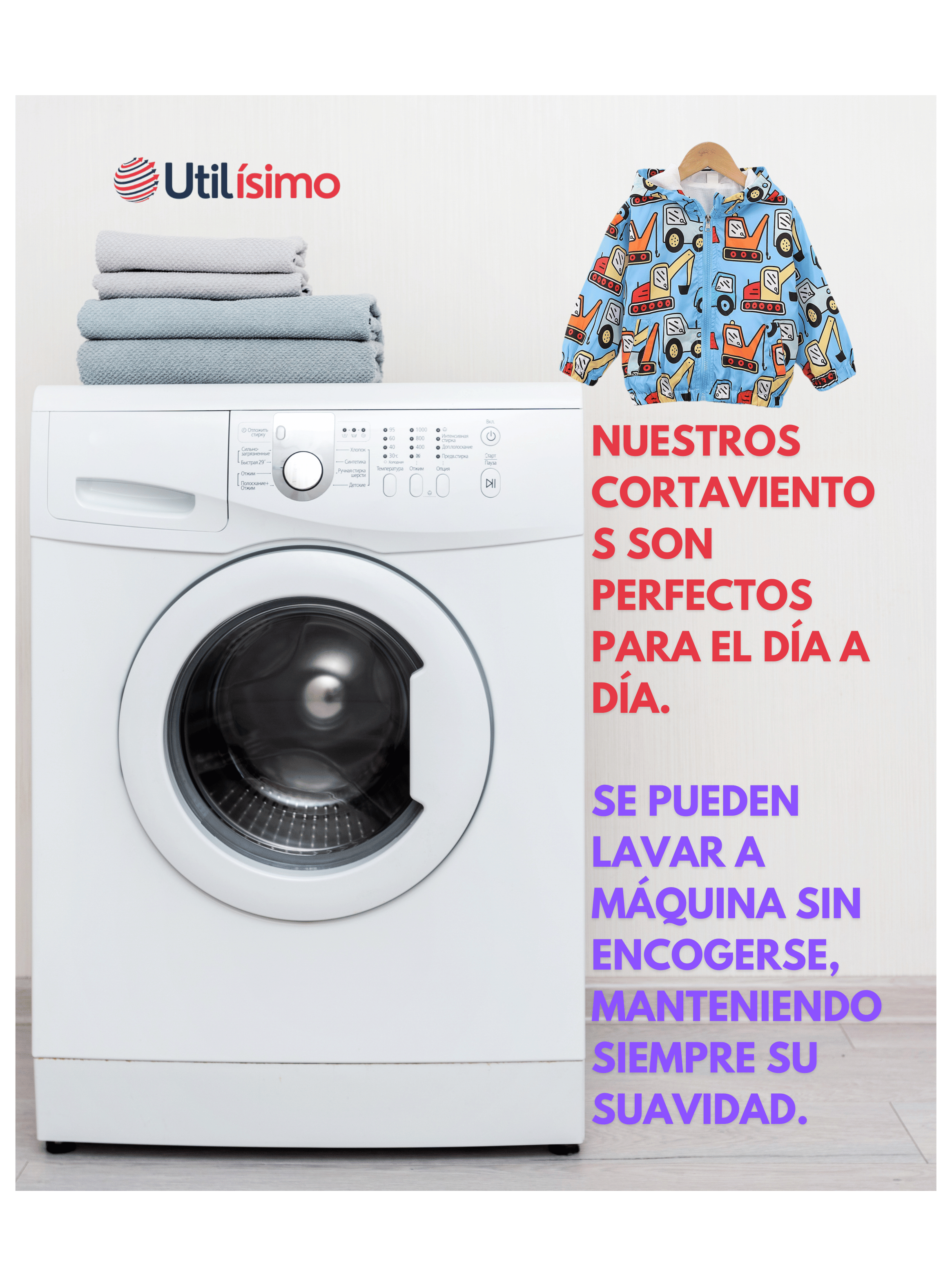 Cortaviento Impermeable Chaqueta Estampado Niño Y Bebé Jump Kids Blue Machines-7