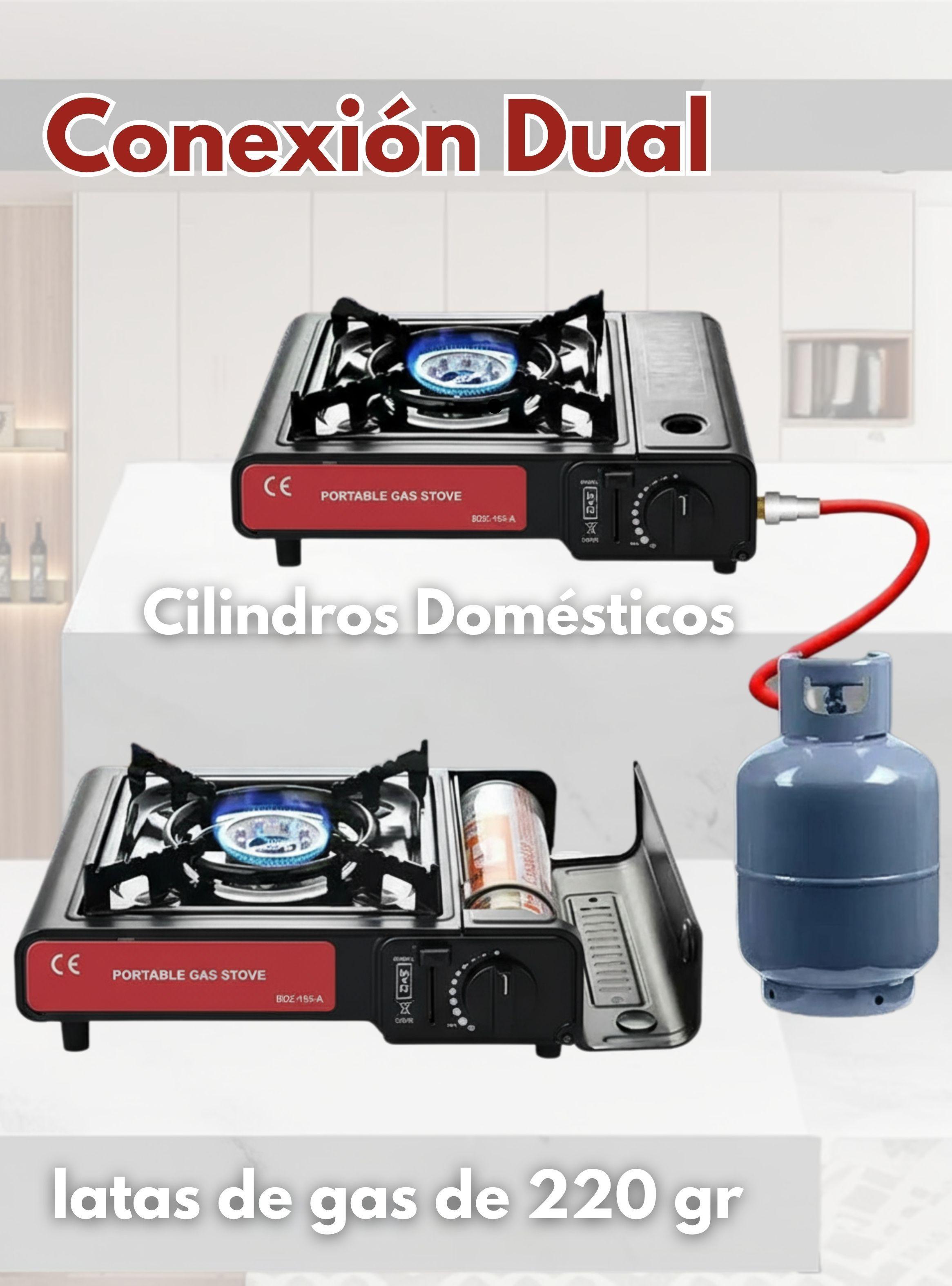 Cocina Cocinilla Portátil Camping + Kit de Instalación + Lata de Gas-5