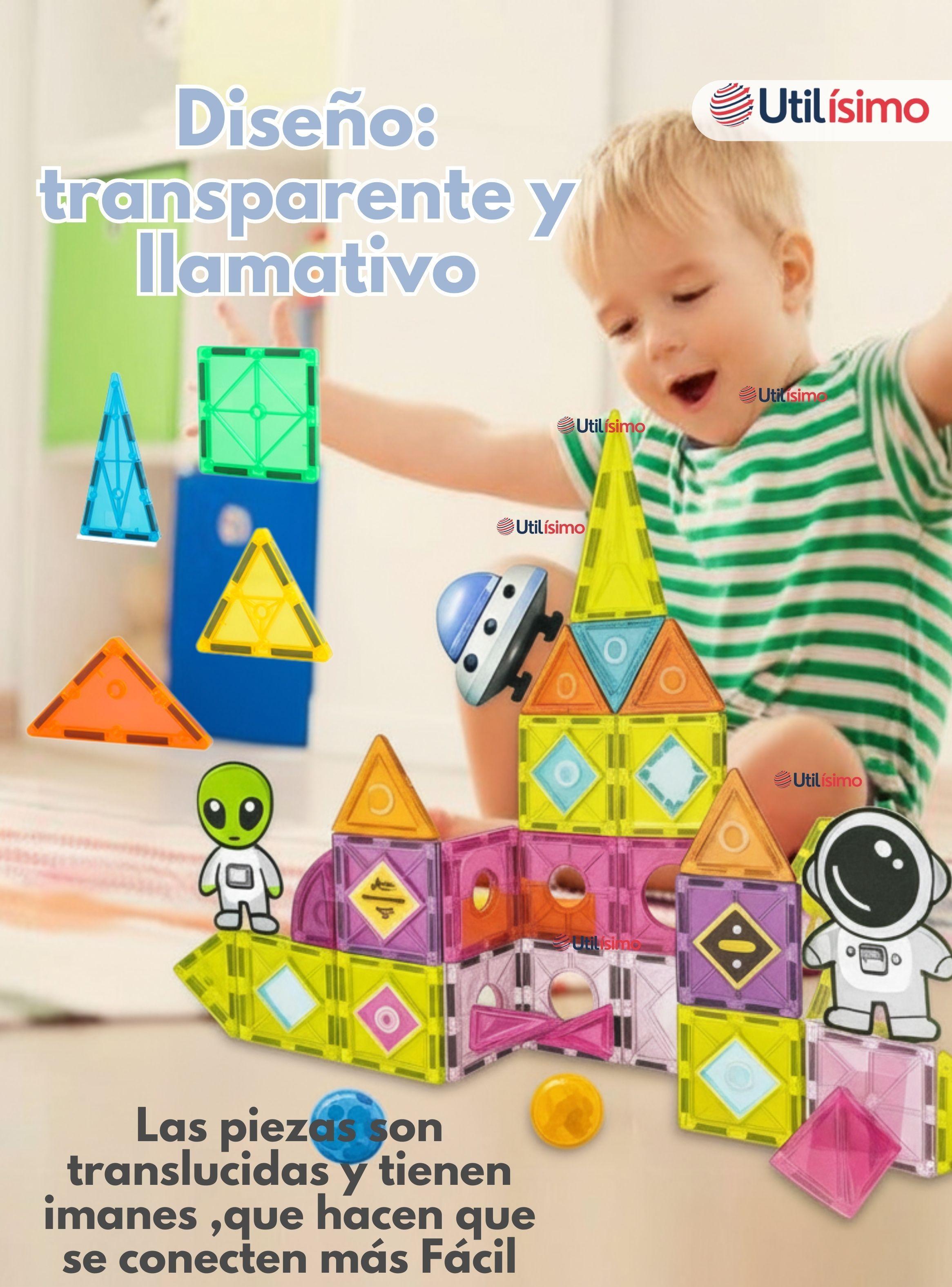 Juego Bloques De Construcción Magnéticos 3D 70 Piezas para Niño o Niña-7