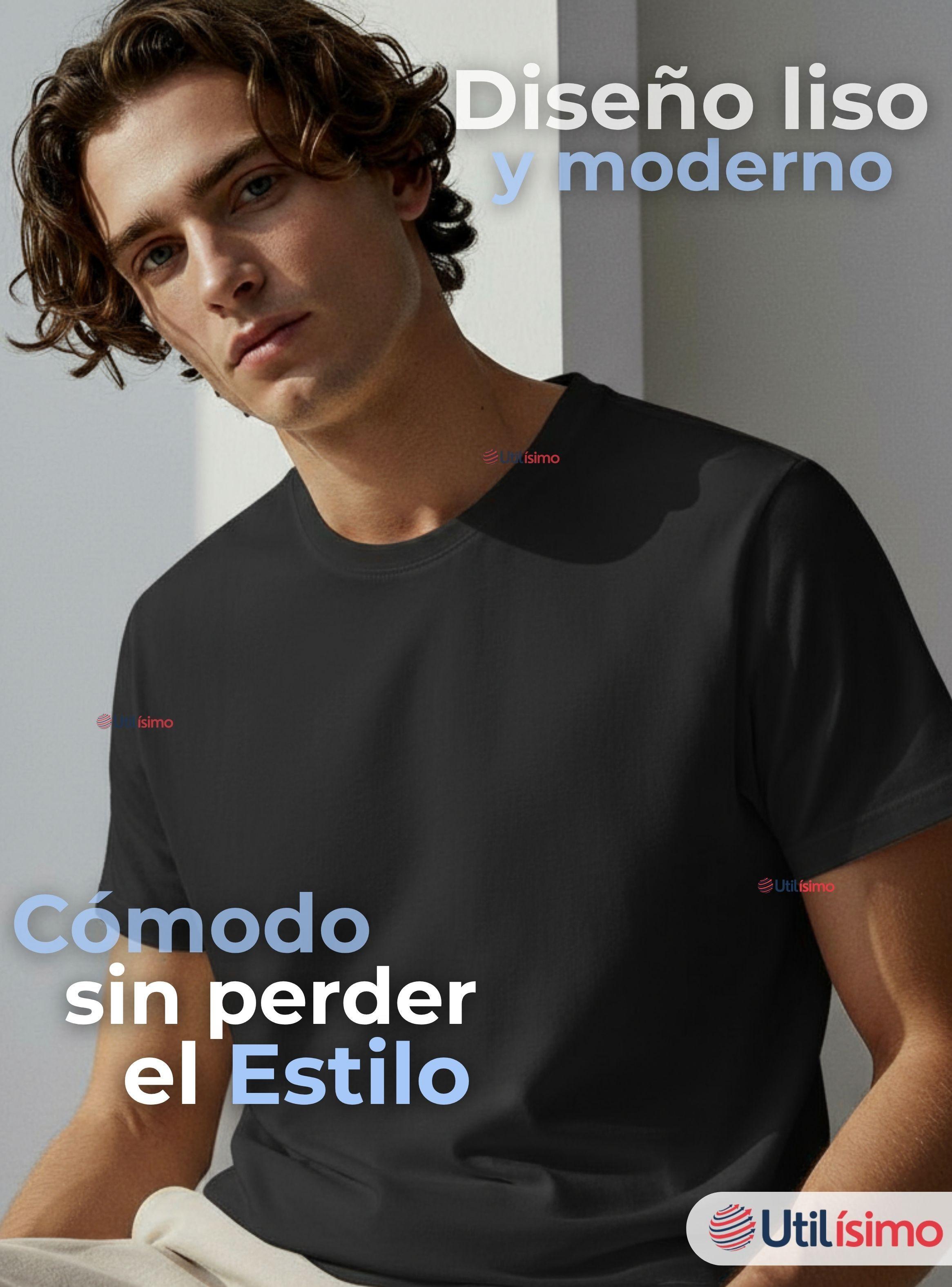 Pack 6 Camisetas Poleras 100% Algodón Básica Elástica Hombre Colores Surtidos-4