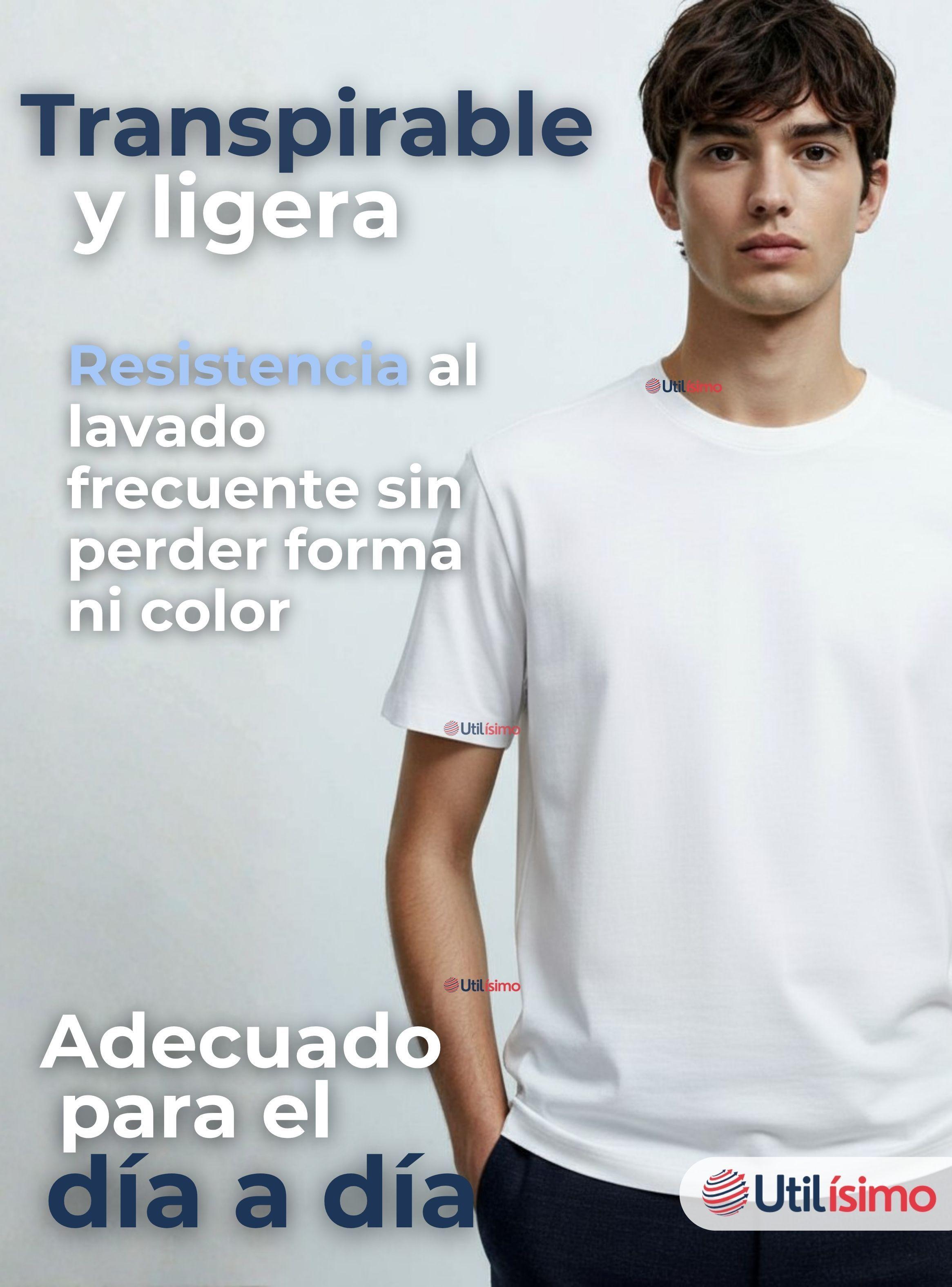 Pack 6 Camisetas Poleras 100% Algodón Básica Elástica Hombre Colores Surtidos-5