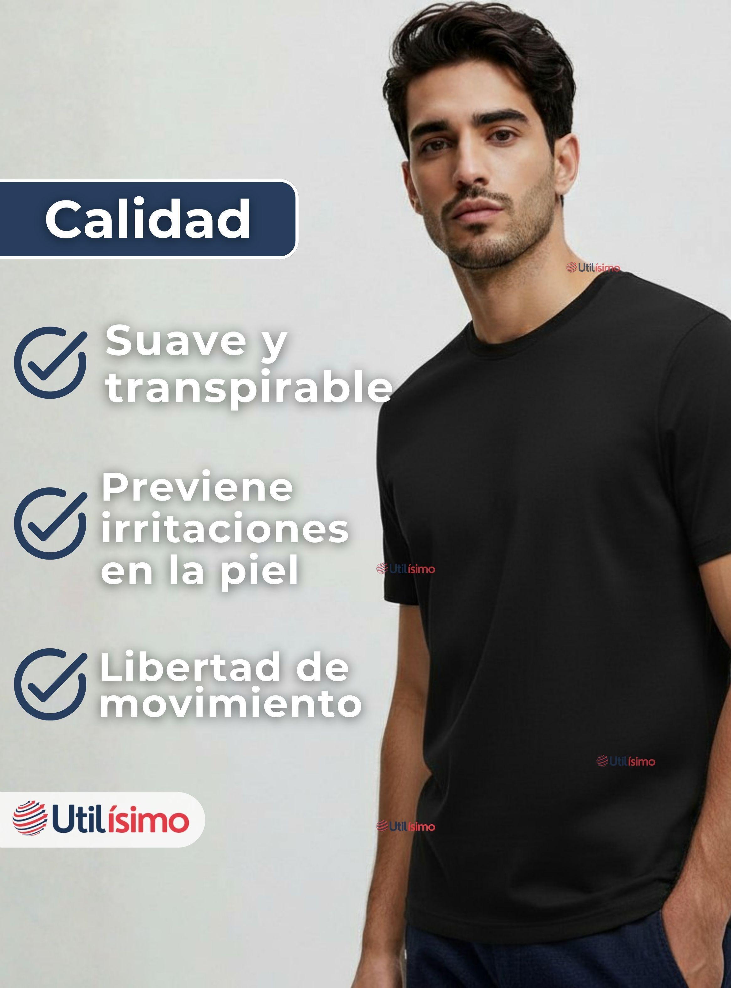 Pack 6 Camisetas Poleras 100% Algodón Básica Elástica Hombre Colores Surtidos-6