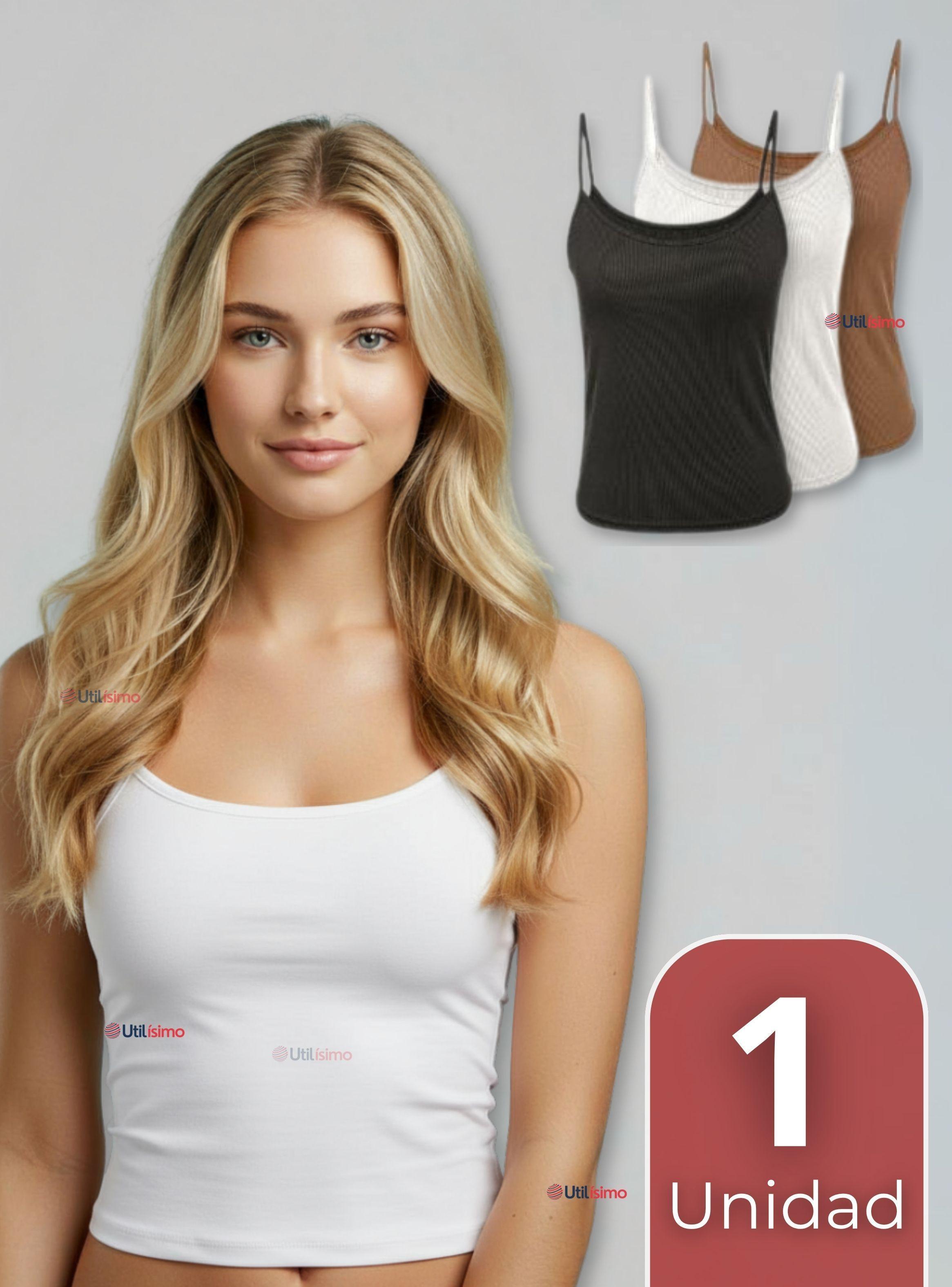 Polera Camiseta Pabilo Básica Elástica Algodón Mujer Colores Surtidos-0