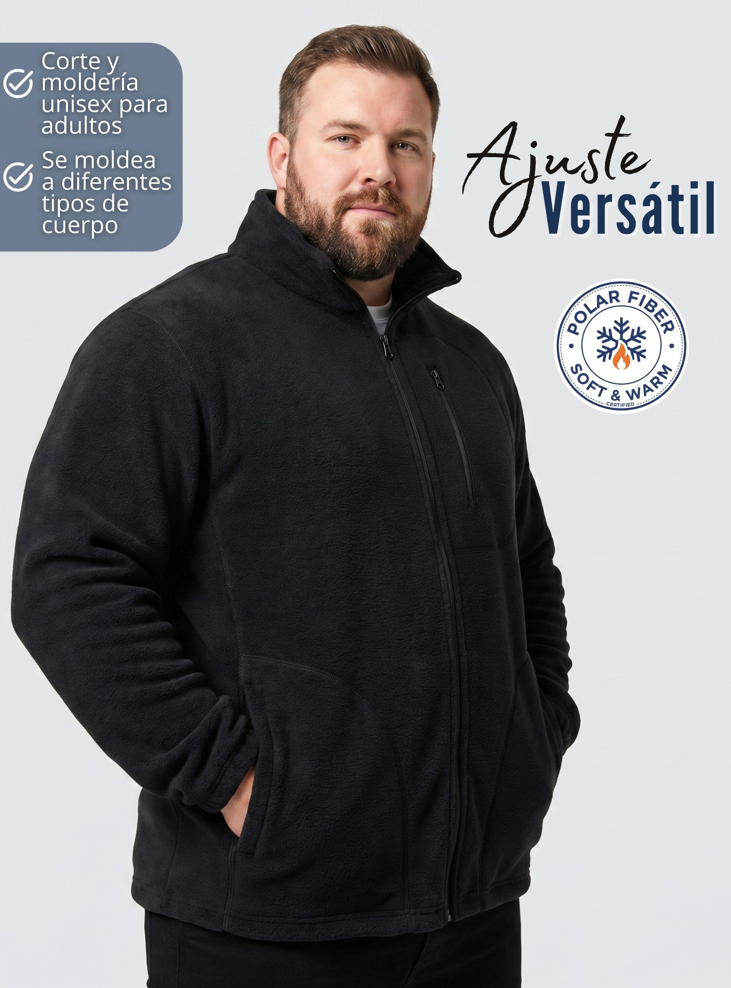 Polerón Térmico Micropolar Cuello Alto Hombre Color Negro Invierno-5