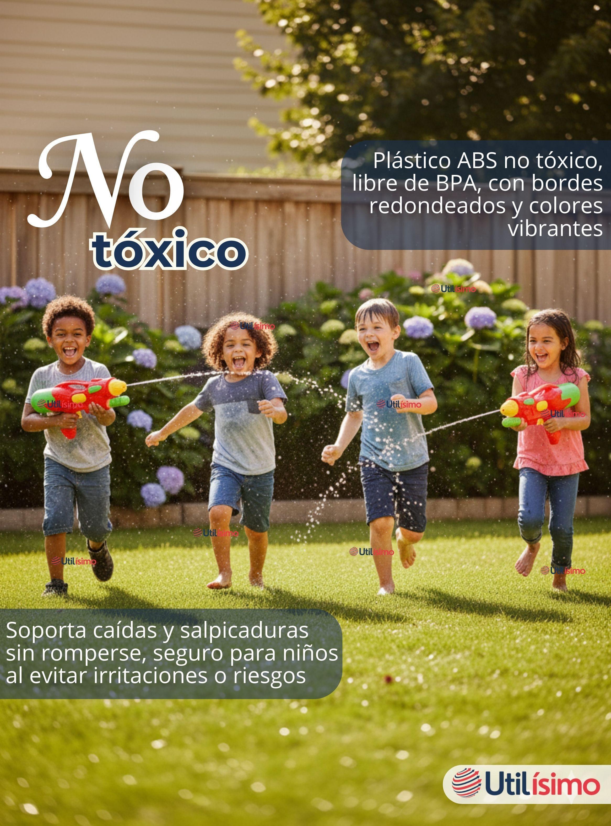 Pistola De Agua 300ml 32cm Colores Surtidos Juguete Lanza Agua para Niño y Niña-7