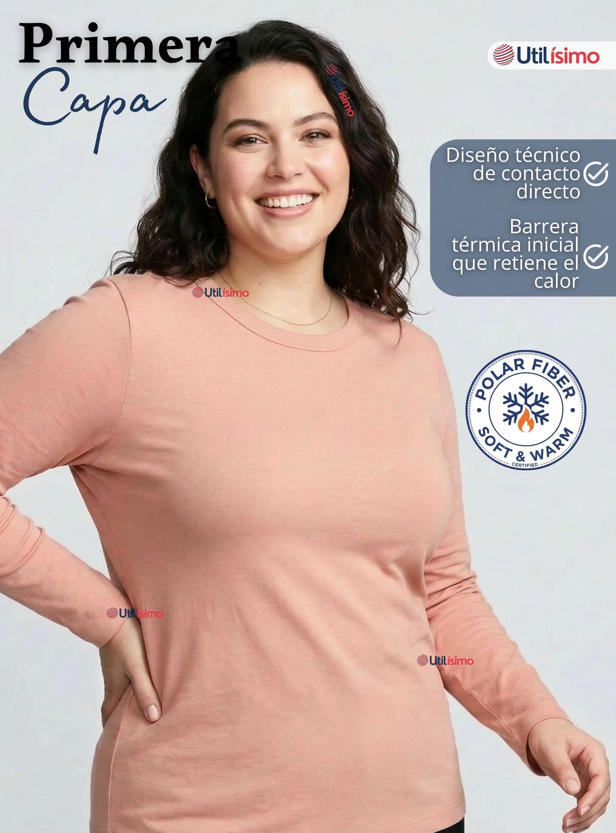 Pack 6 Camisetas Poleras Polar Primera Capa Manga Larga Color Surtido Mujer-3