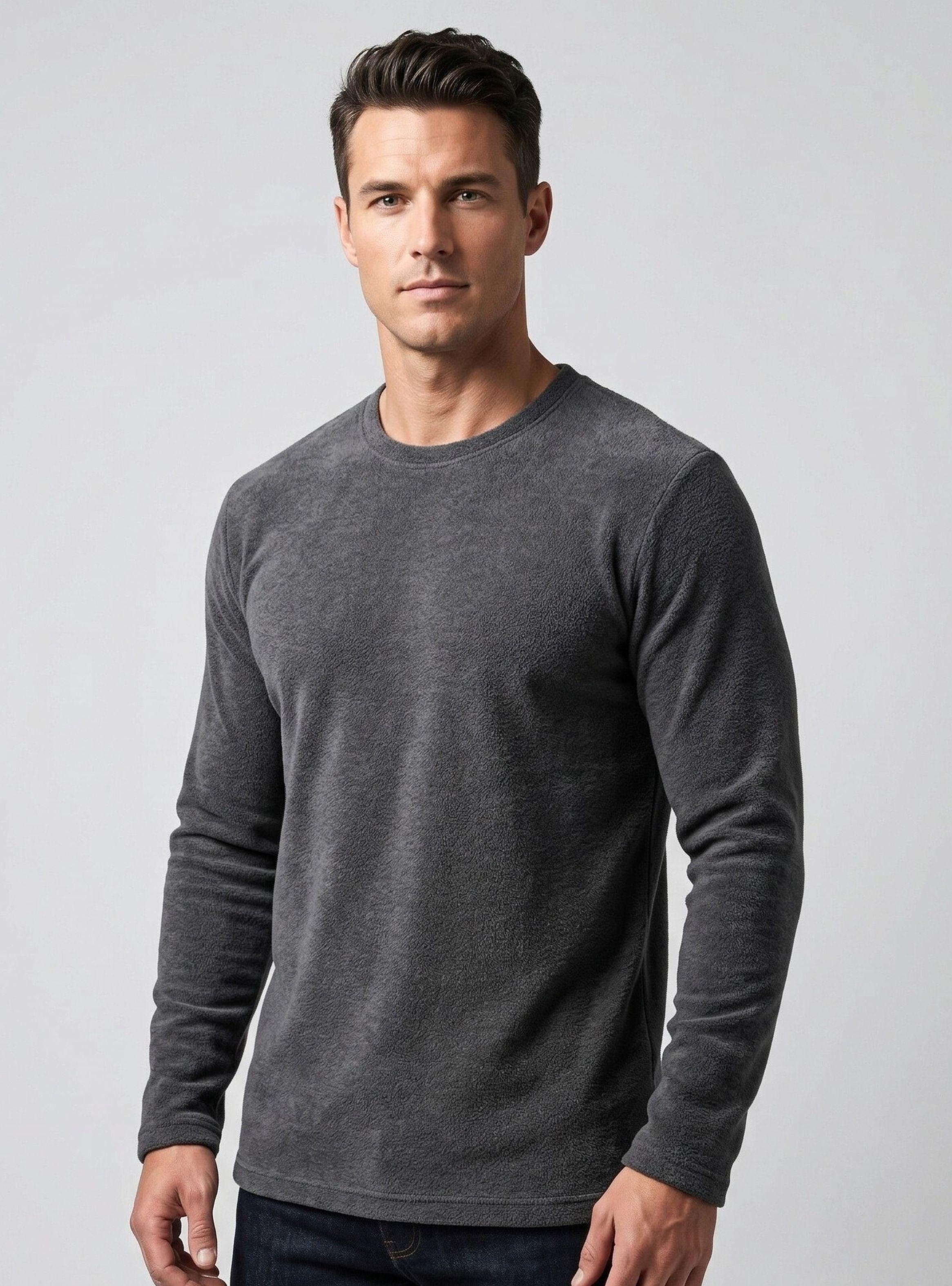 Camiseta Polera Polar Primera Capa Manga Larga Colores Surtidos Hombre-0