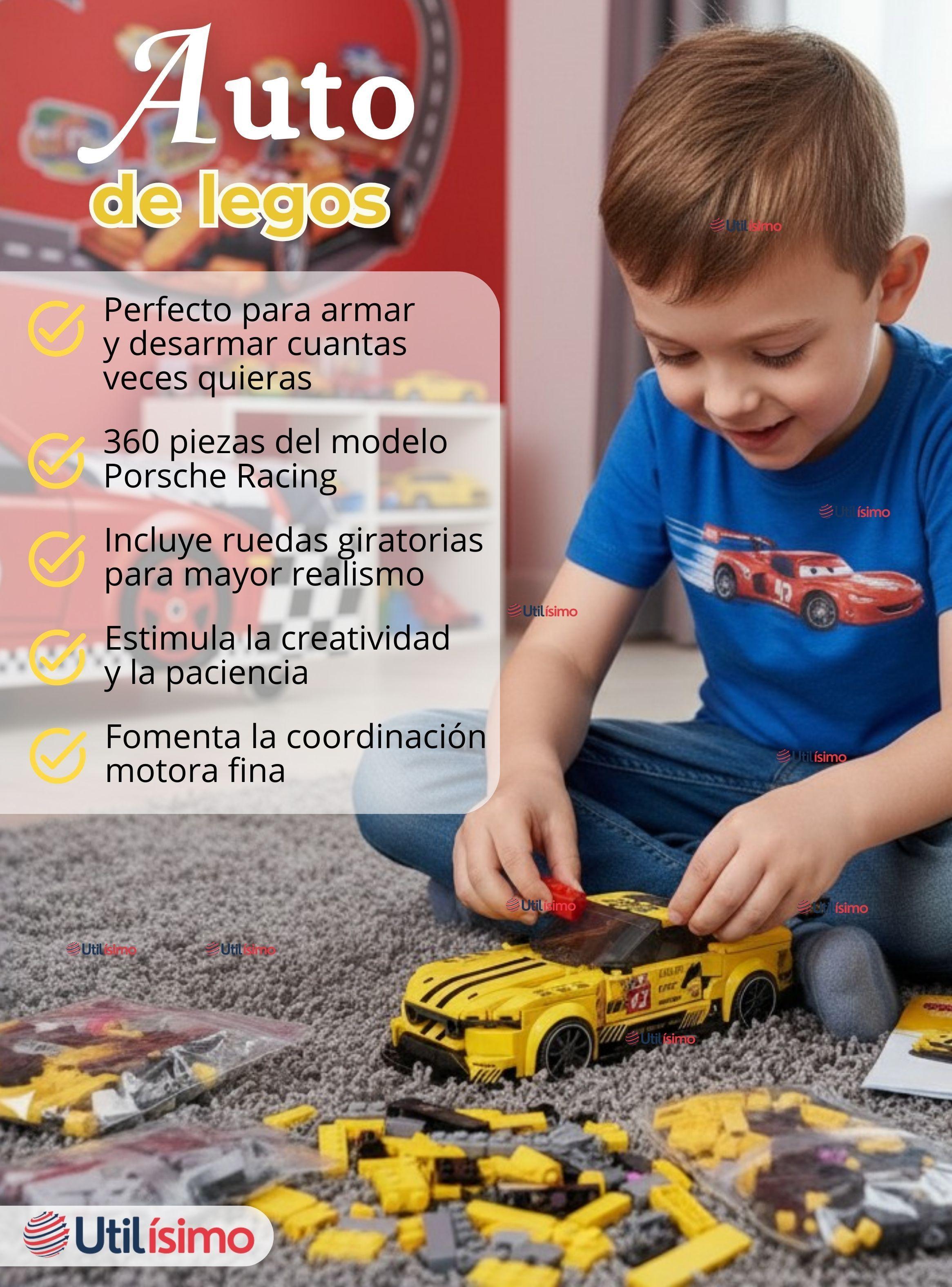 Auto Coche De Carreras Armable Porsche Racing 360 Piezas Juguete Niño-1