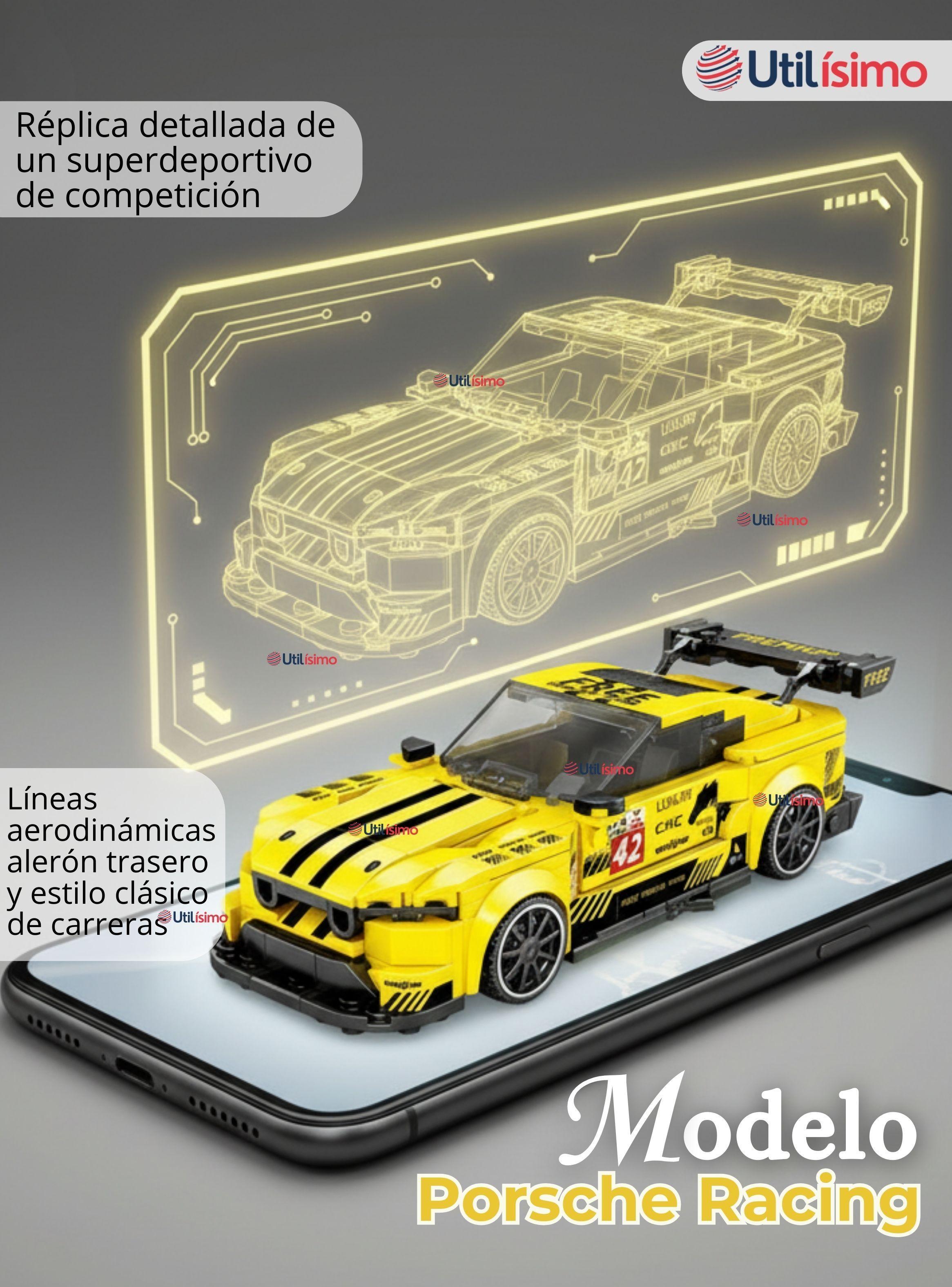 Auto Coche De Carreras Armable Porsche Racing 360 Piezas Juguete Niño-5