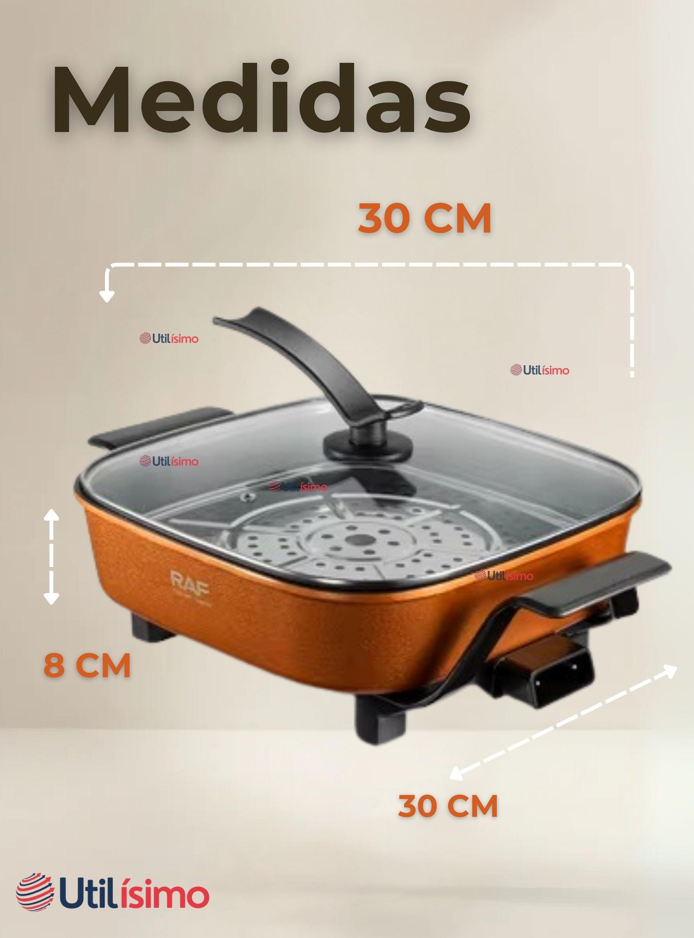 Sartén Eléctrico Multifuncional Antiadherente 1350W de Potencia-2
