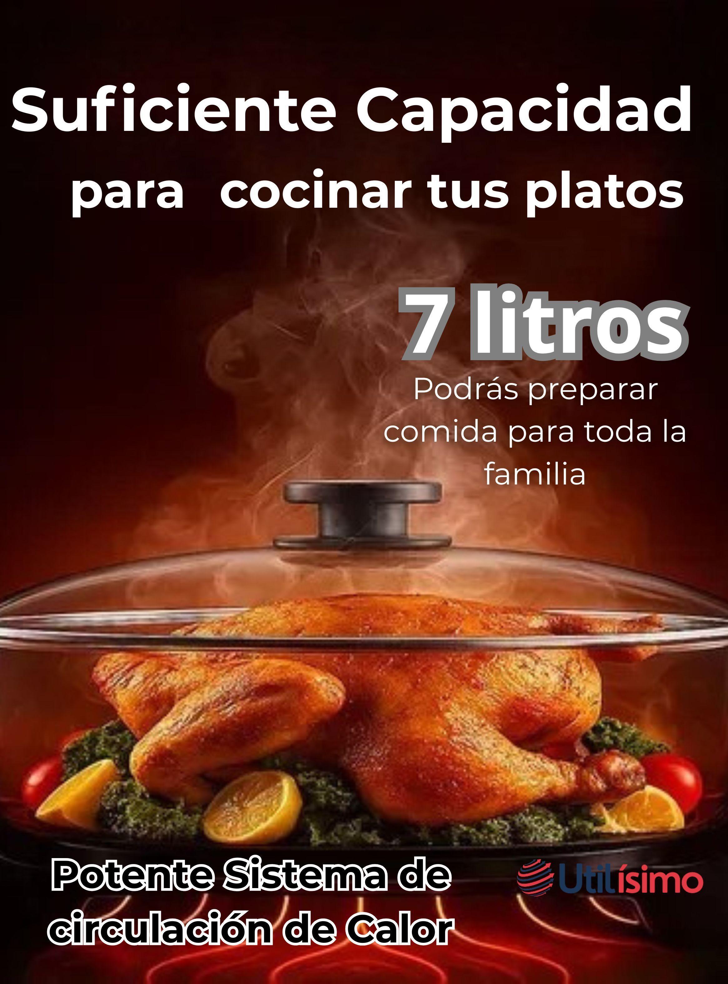 Sartén Eléctrico Multifuncional Antiadherente 1350W de Potencia-6