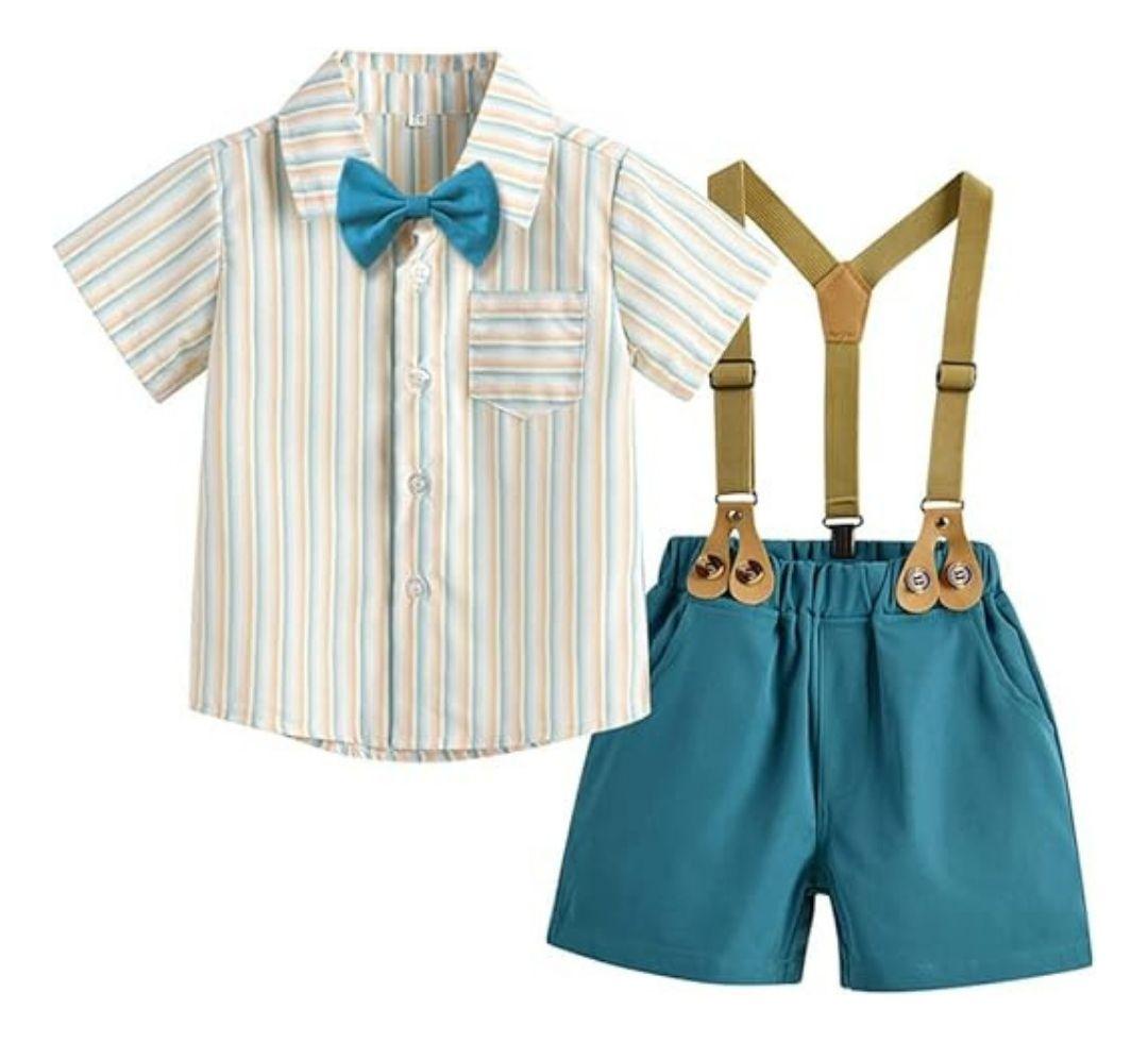 Conjunto de Vestir Corto con Tirantes para Niños Jump Kids-3