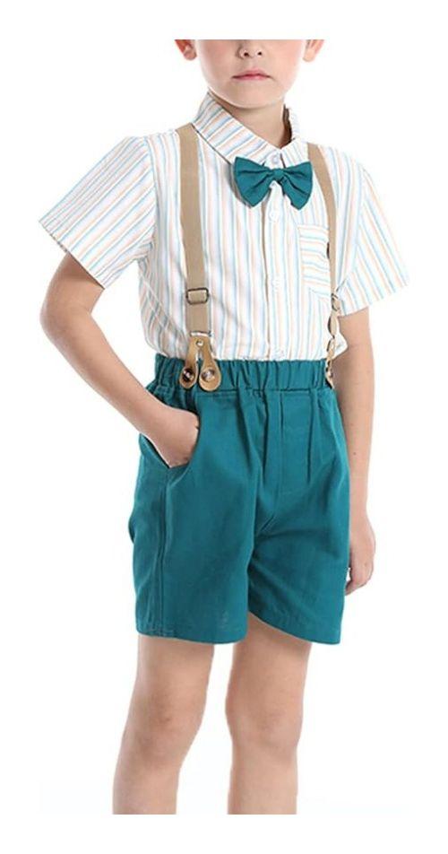Conjunto de Vestir Corto con Tirantes para Niños Jump Kids-4