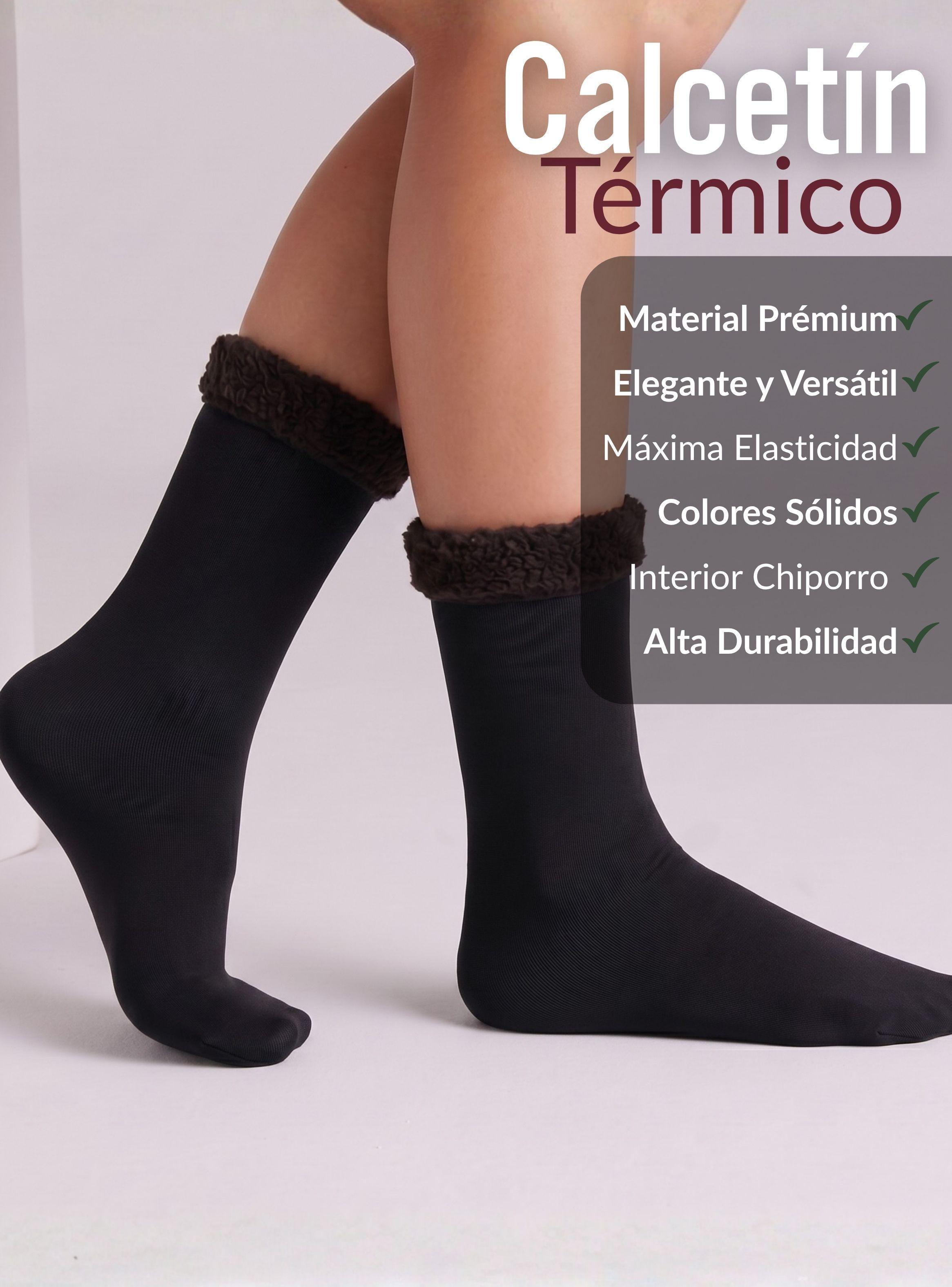 Calcetín Chiporro Mujer Ultra Térmico Negro Invierno Polar 1 Par-4