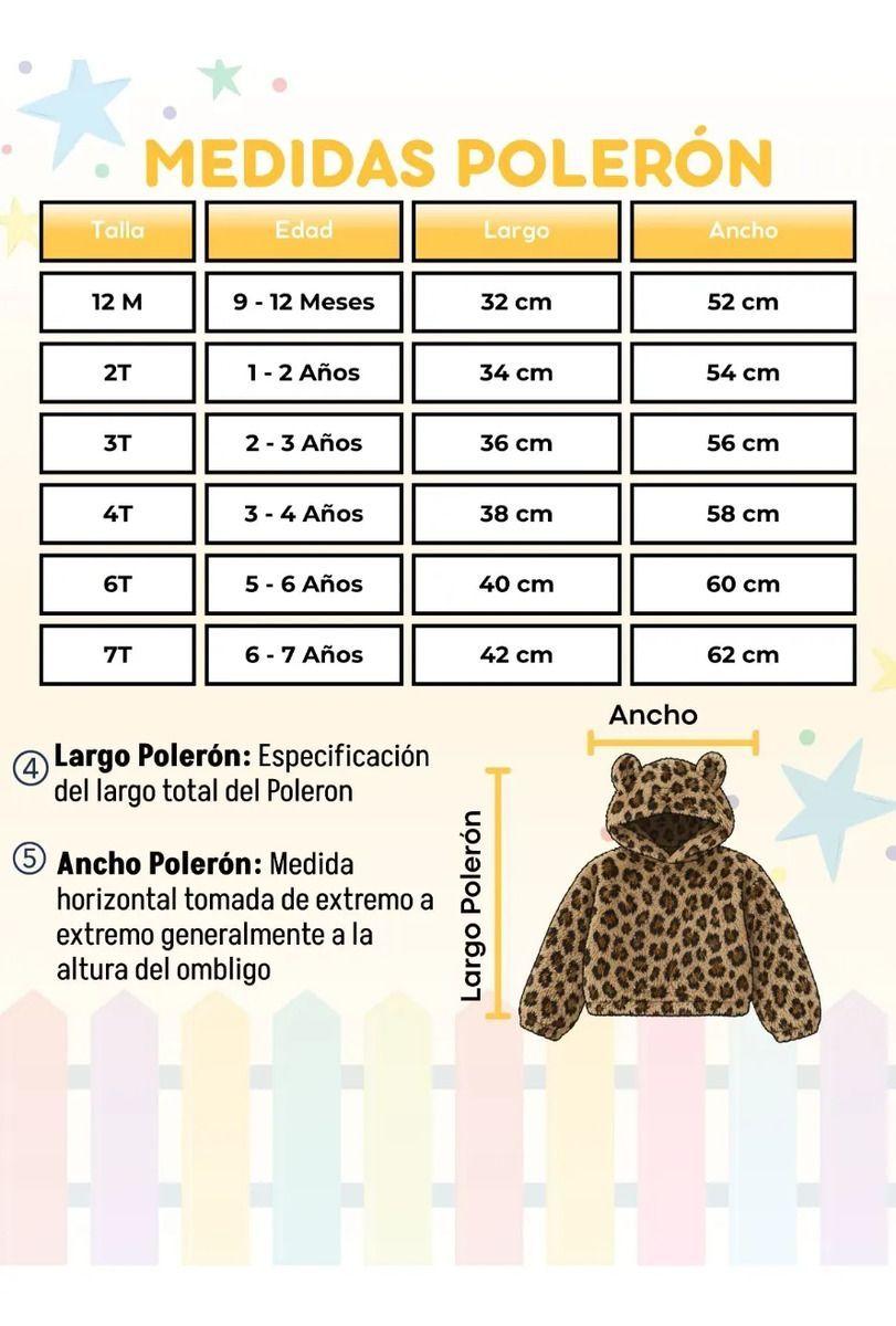 Conjunto 2 Piezas Buzo Polerón Con Capucha Polar de Niña Animal Print-3