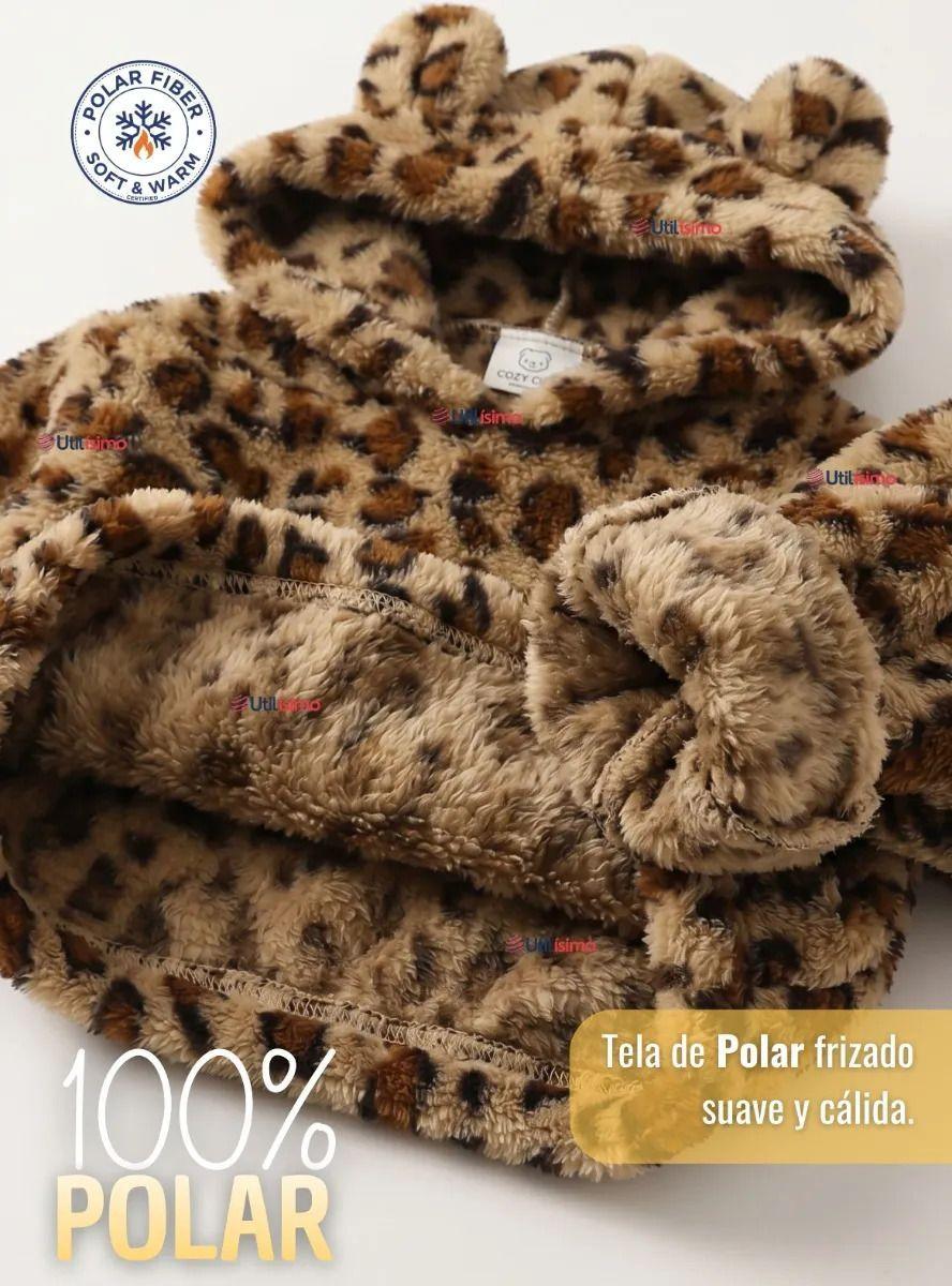 Conjunto 2 Piezas Buzo Polerón Con Capucha Polar de Niña Animal Print-6