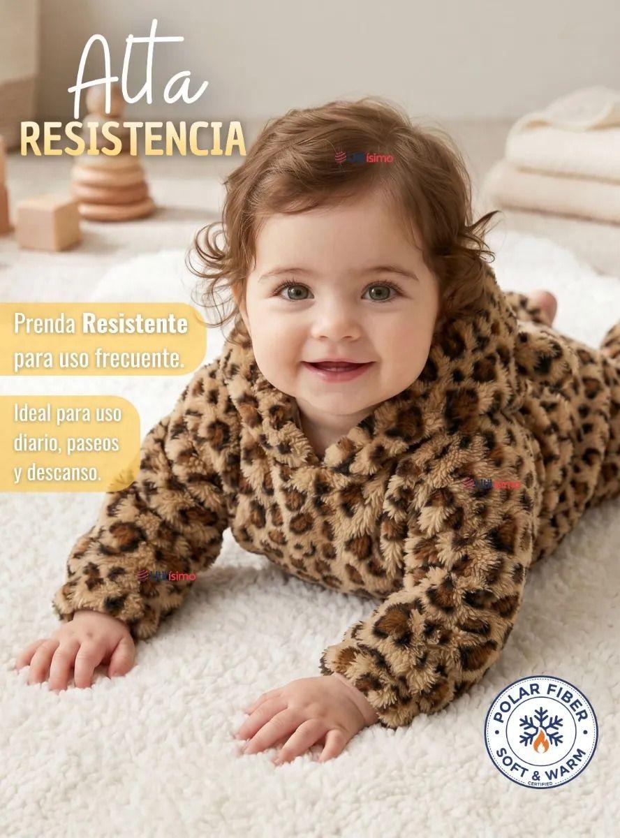 Conjunto 2 Piezas Buzo Polerón Con Capucha Polar de Niña Animal Print-7
