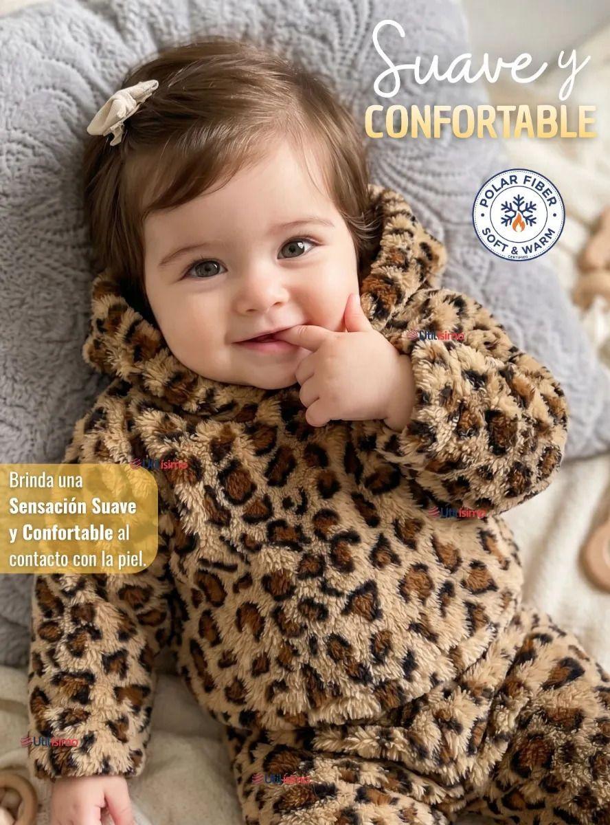 Conjunto 2 Piezas Buzo Polerón Con Capucha Polar de Niña Animal Print-8
