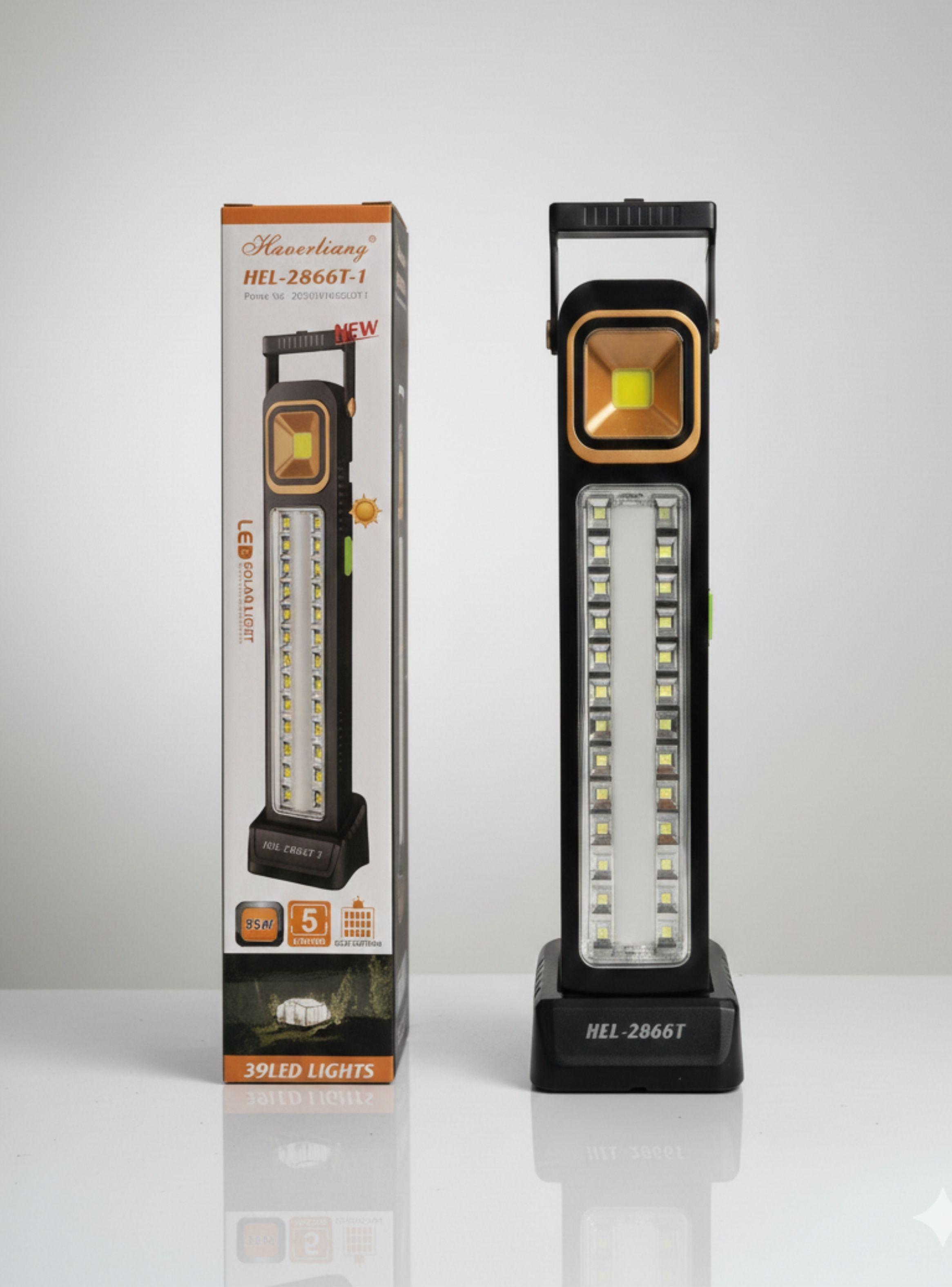 Lampara Luz De Emergencia 39 Led  FocosCarga Híbrida Solar USB 30W -0