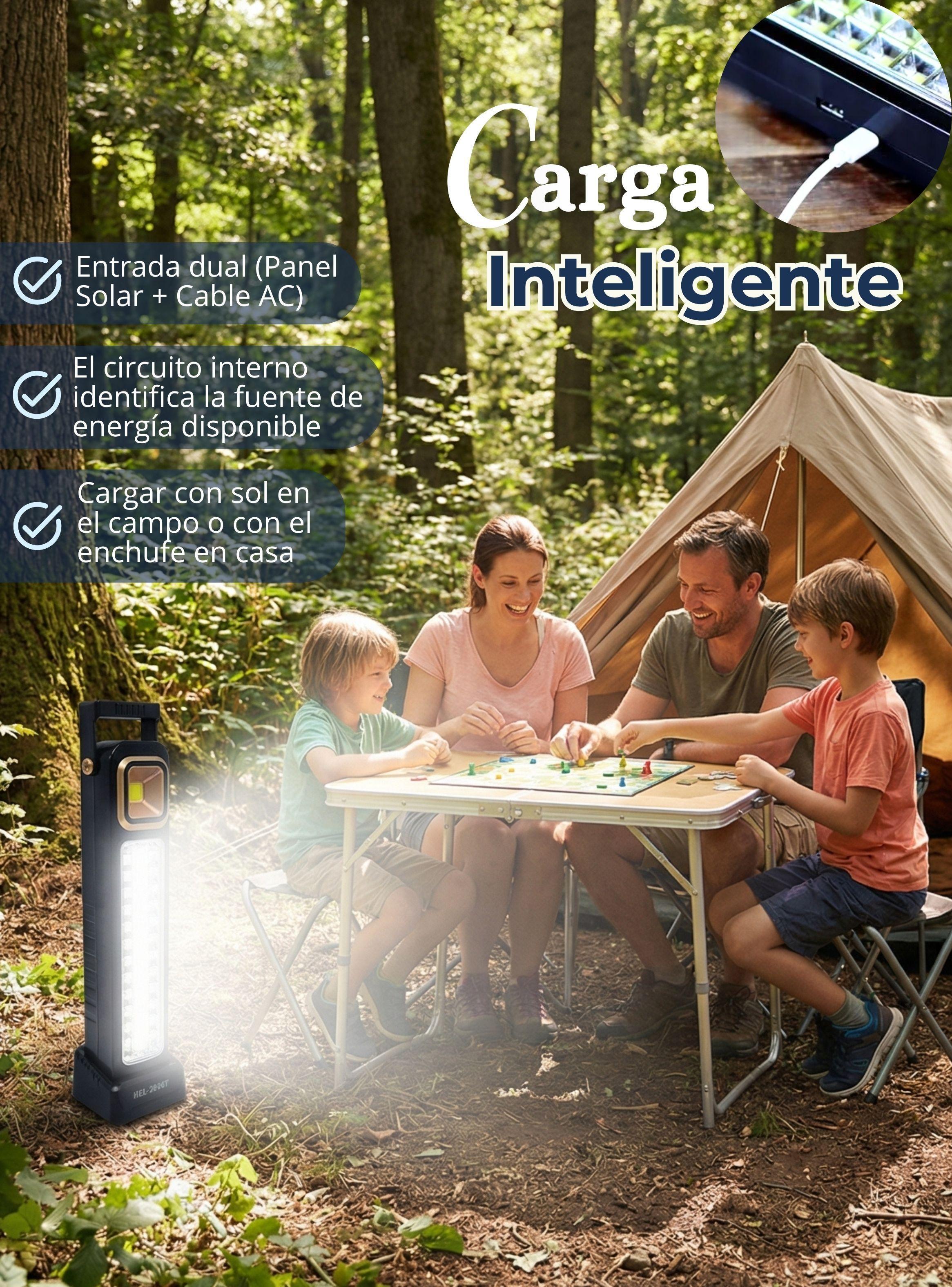 Lampara Luz De Emergencia 39 Led  FocosCarga Híbrida Solar USB 30W -6