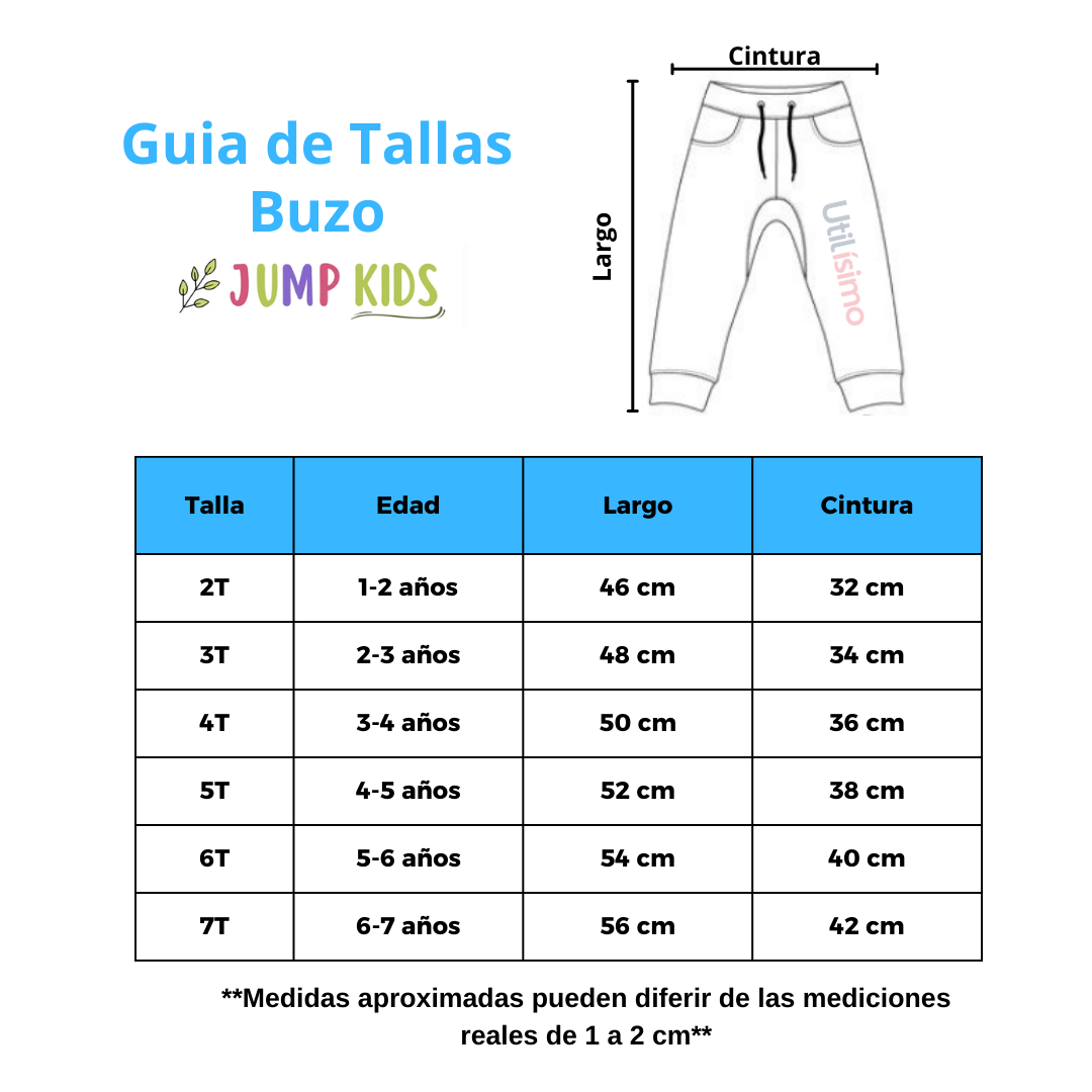 Pantalon Buzo Niño 100% Algodón Rayas Camion Jump Kids-2
