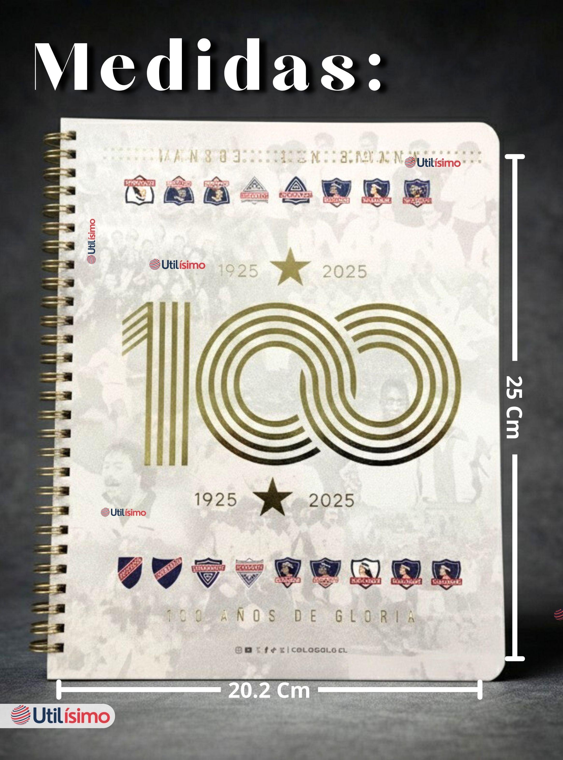 Pack 5 Unidades Cuadernos Colo Colo Centenario 7 mm 100 Hojas Diseños Surtidos-3