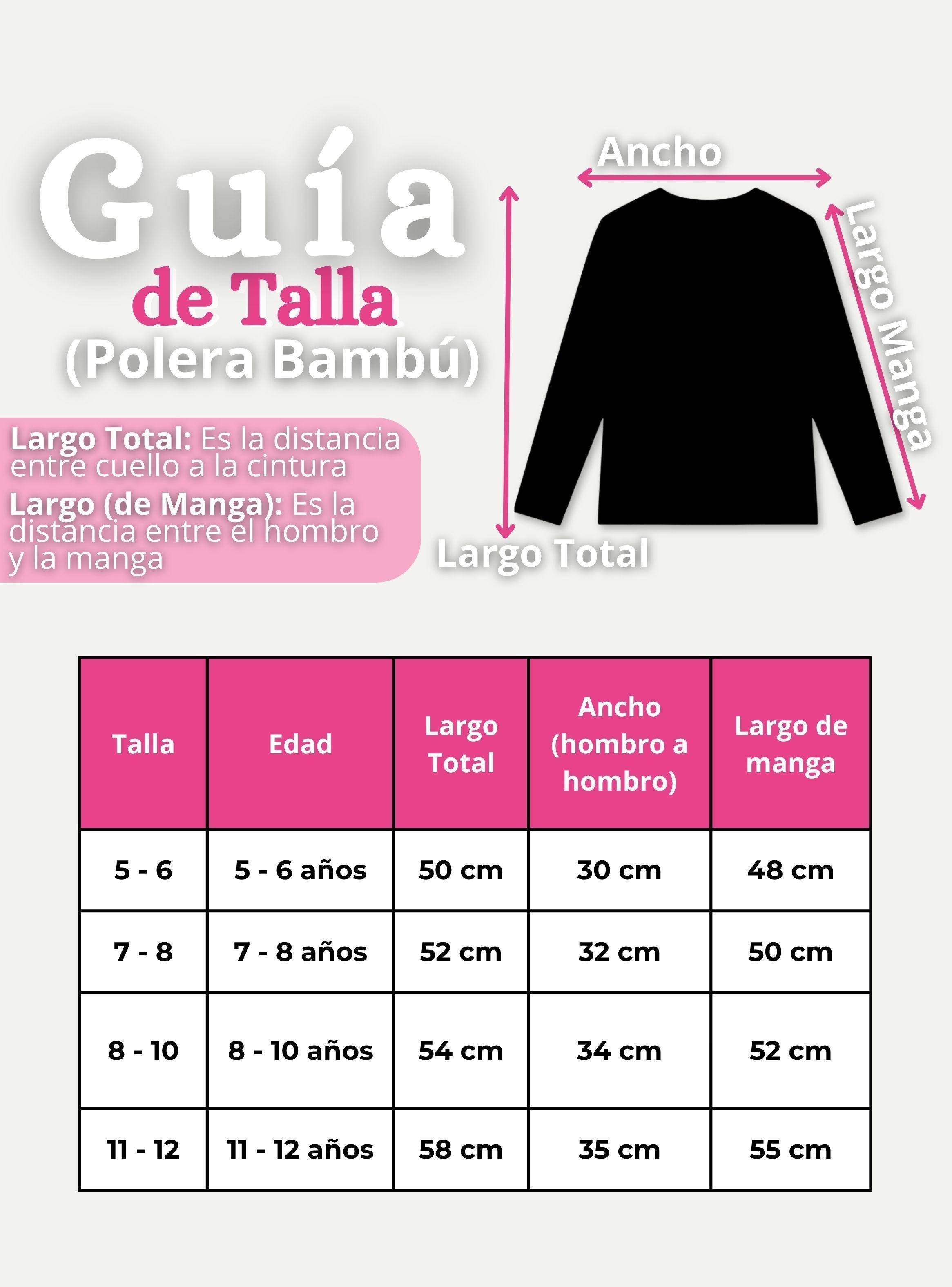 Pack 6 Camisetas Polera Básica Bambú Cuello Redondo Primera Capa Manga Larga Colores Surtido Niña-5