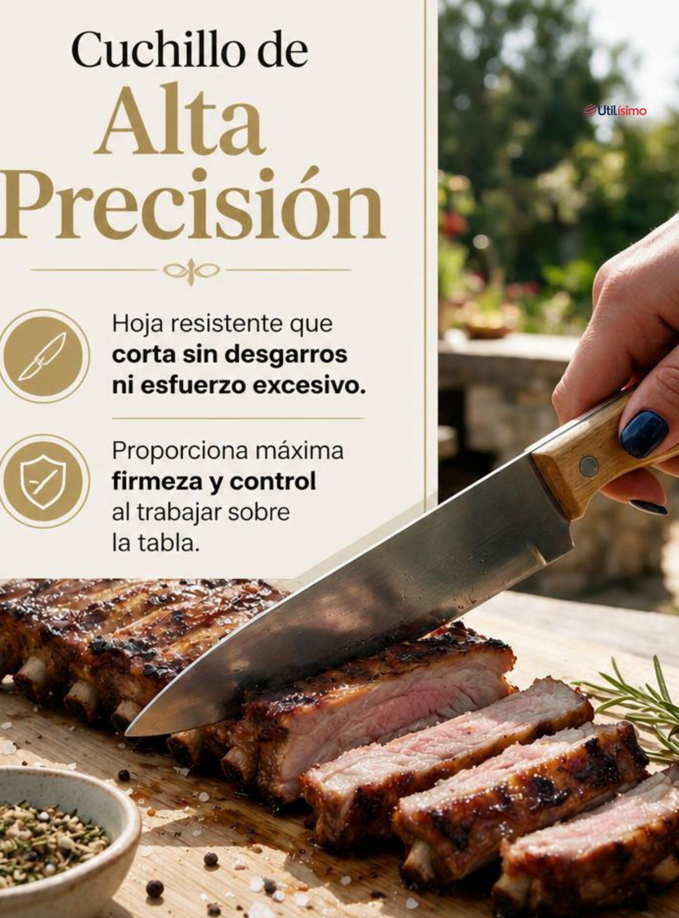 Set Parrilero 4 Piezas Acero Inoxidable Con Estuche Asado Barbacoa Fiestas Patrias-7