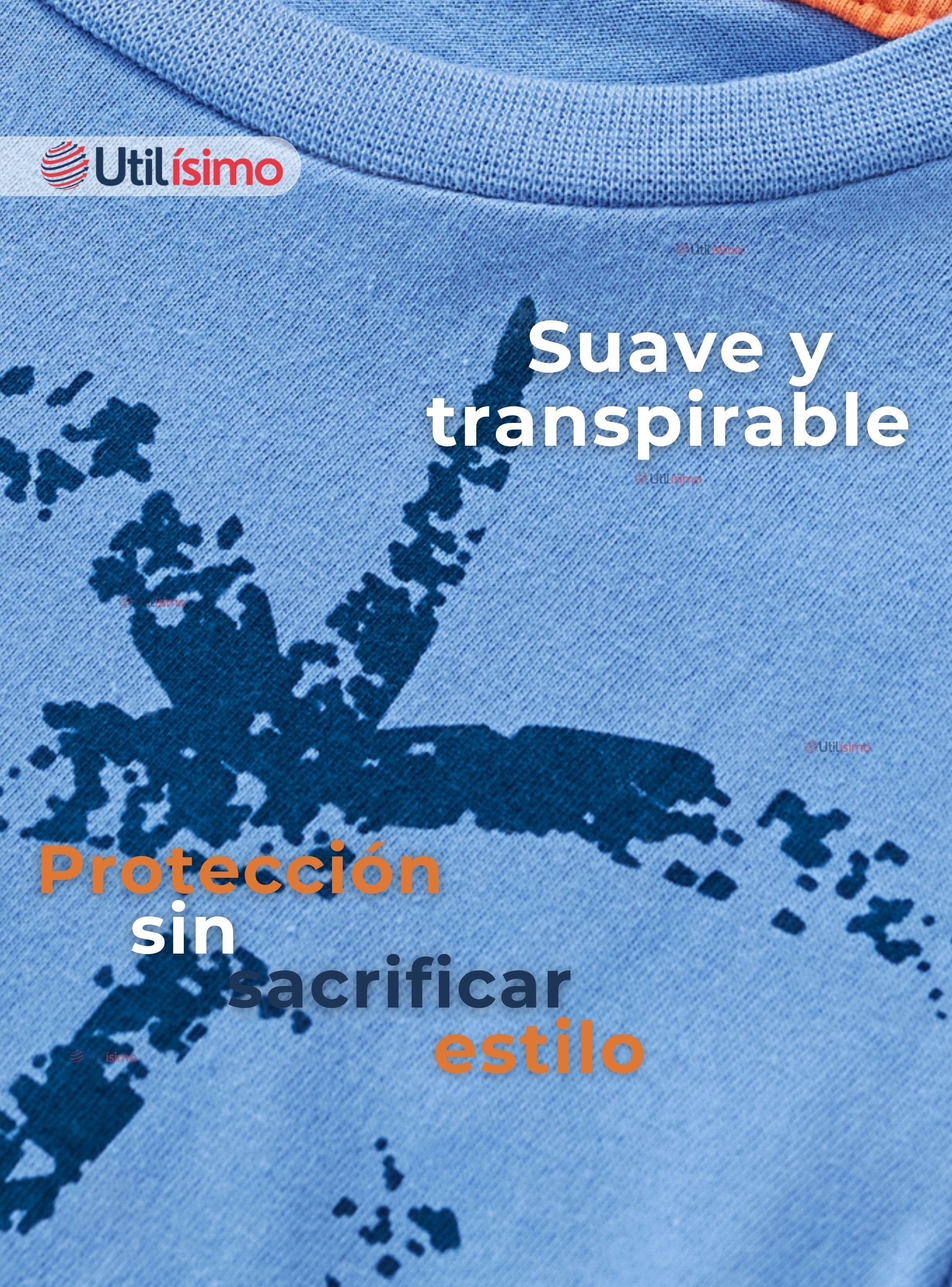 Polera Algodón Manga Larga Niños Camiseta Cocodrilo Azul-5
