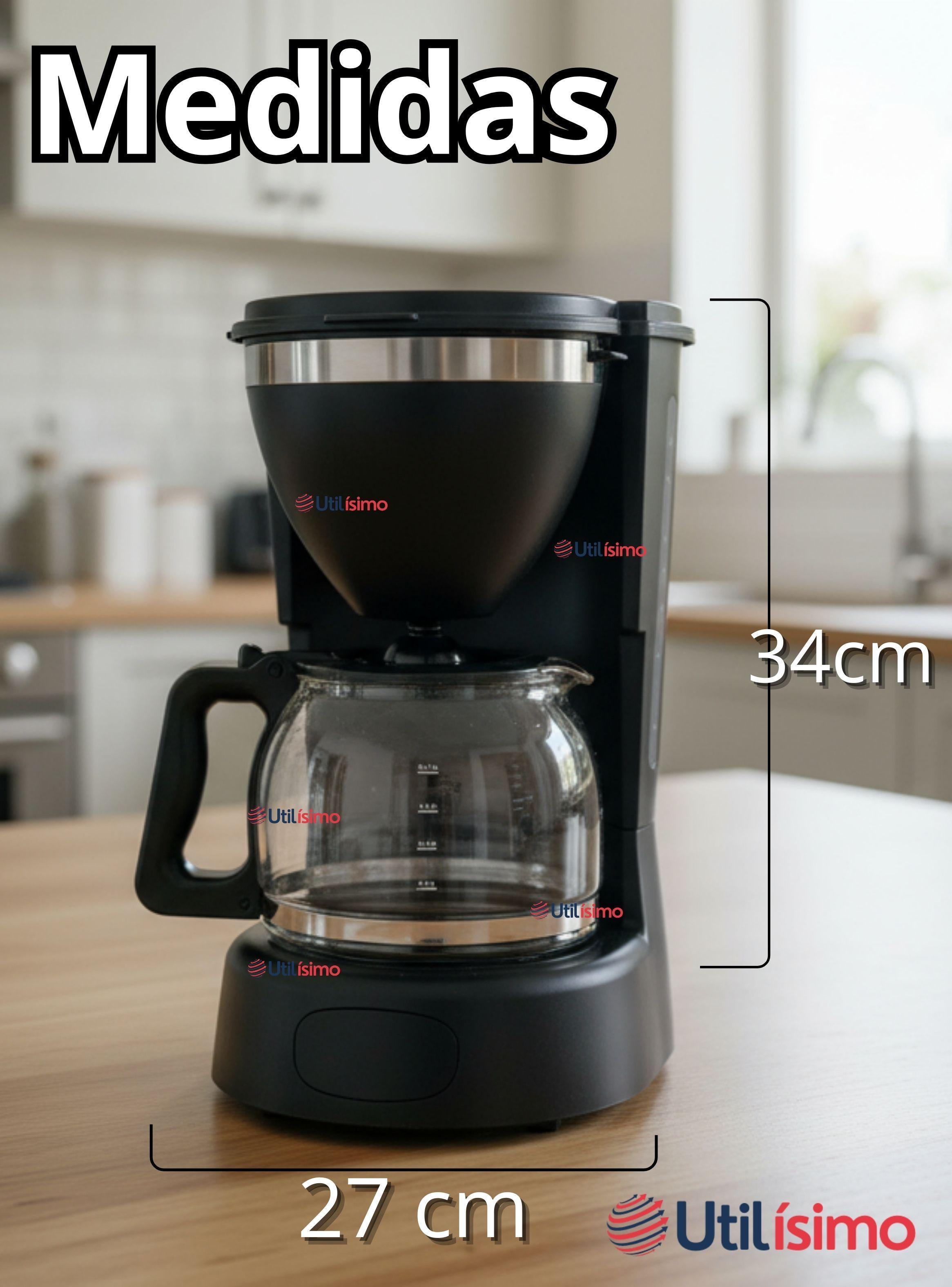 Cafetera Eléctrica 600W de Potencia Capacidad 6 Tazas Con Filtro Reutilizable-2