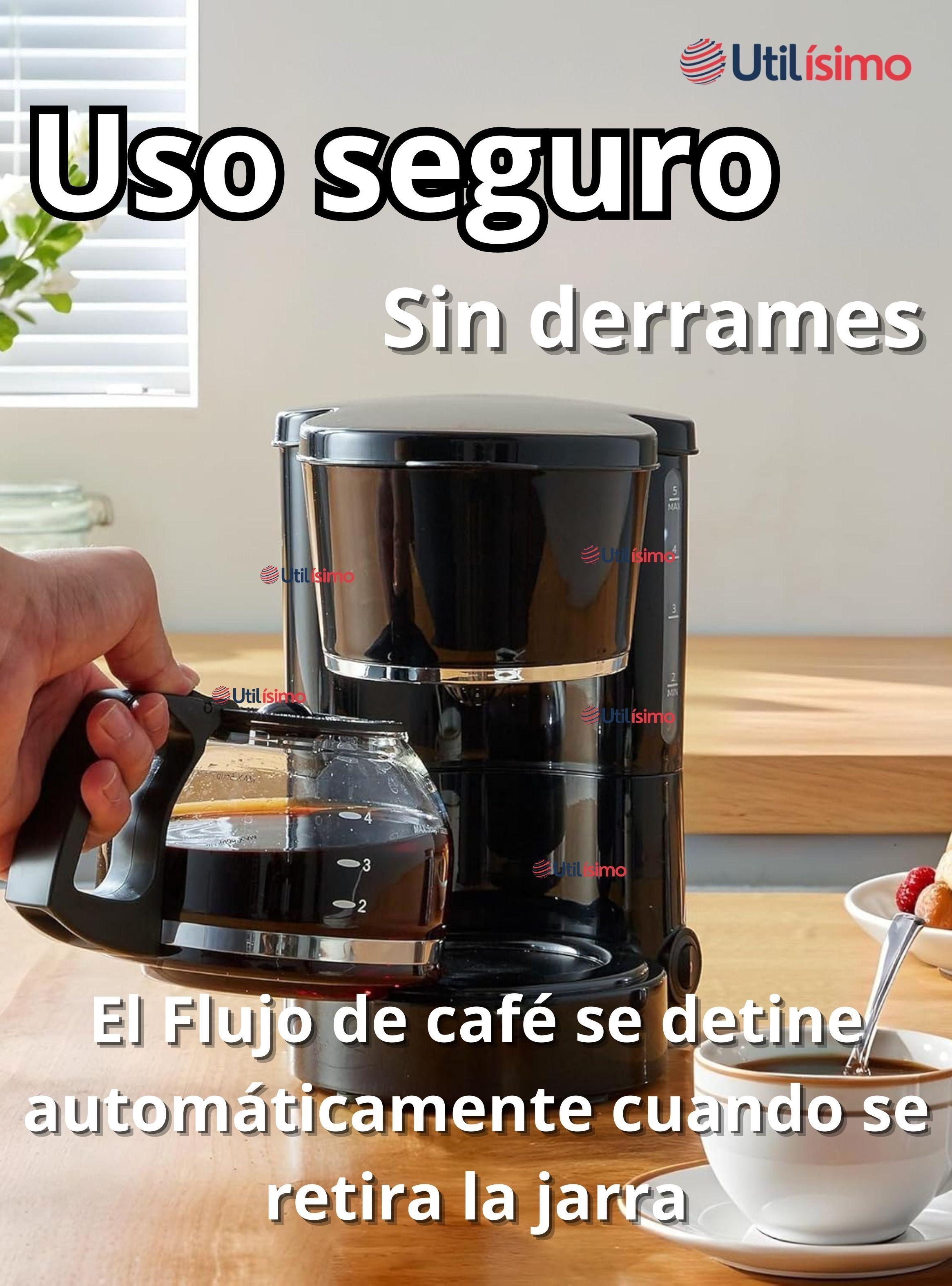 Cafetera Eléctrica 600W de Potencia Capacidad 6 Tazas Con Filtro Reutilizable-5