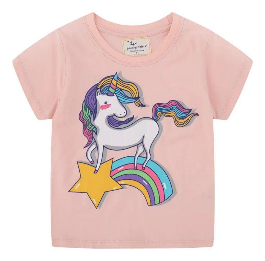 Poleras de Algodón Manga Corta para Niñas Jump Kids-0