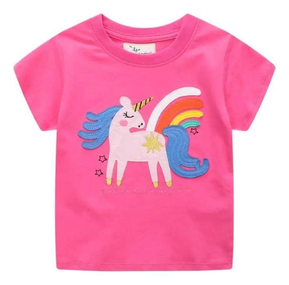 Poleras de Algodón Manga Corta para Niñas Jump Kids-0