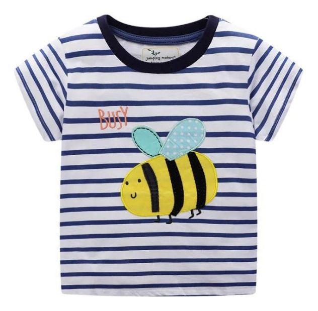 Poleras de Algodón Manga Corta para Niñas Jump Kids-0