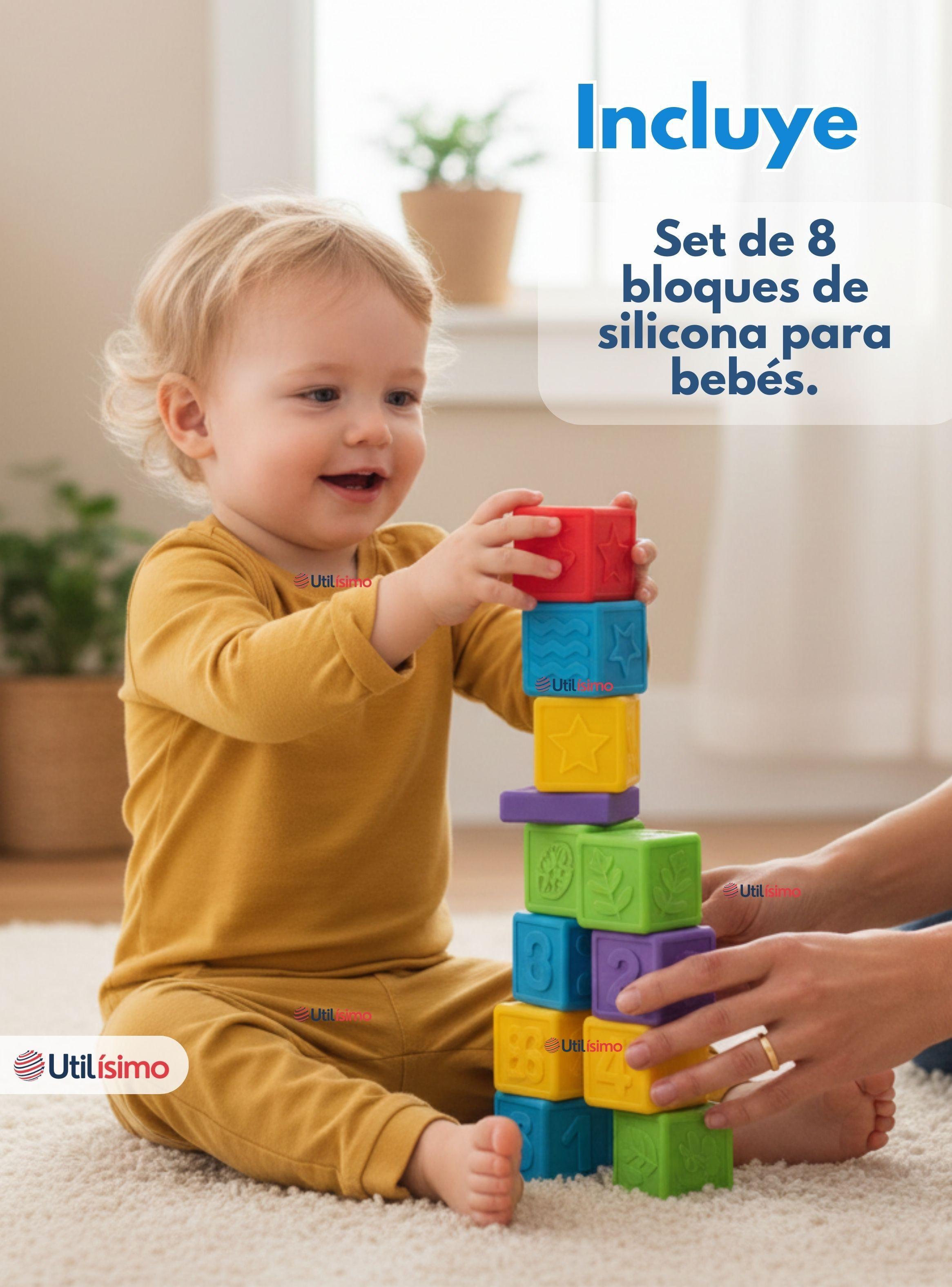 Set 8 Bloques Sensoriales De Silicona Con Números Juguete para Bebé-2