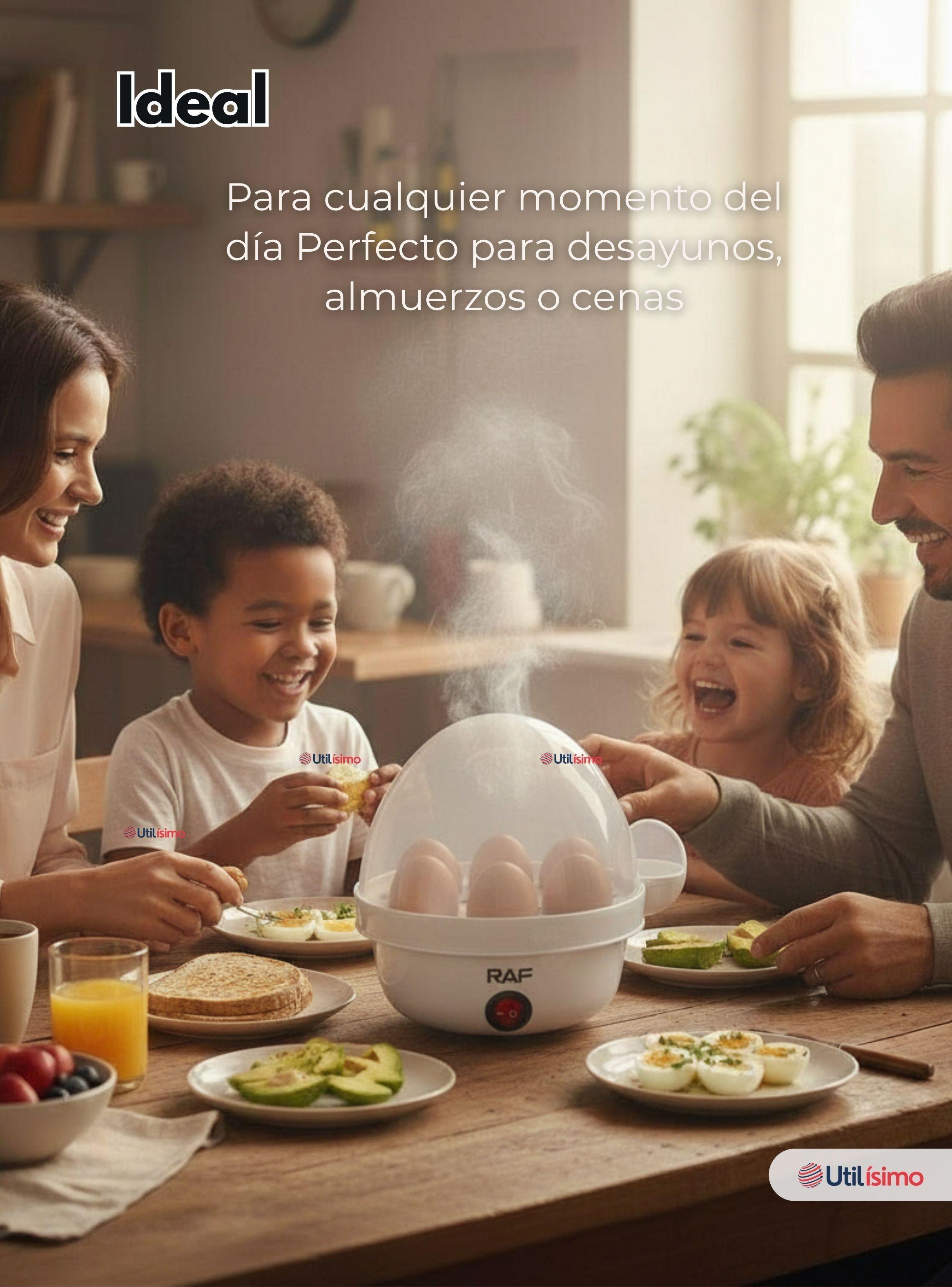Máquina Hervidor Cocedor Huevos Vapor Eléctrico 350w Raf Color Blanco-2
