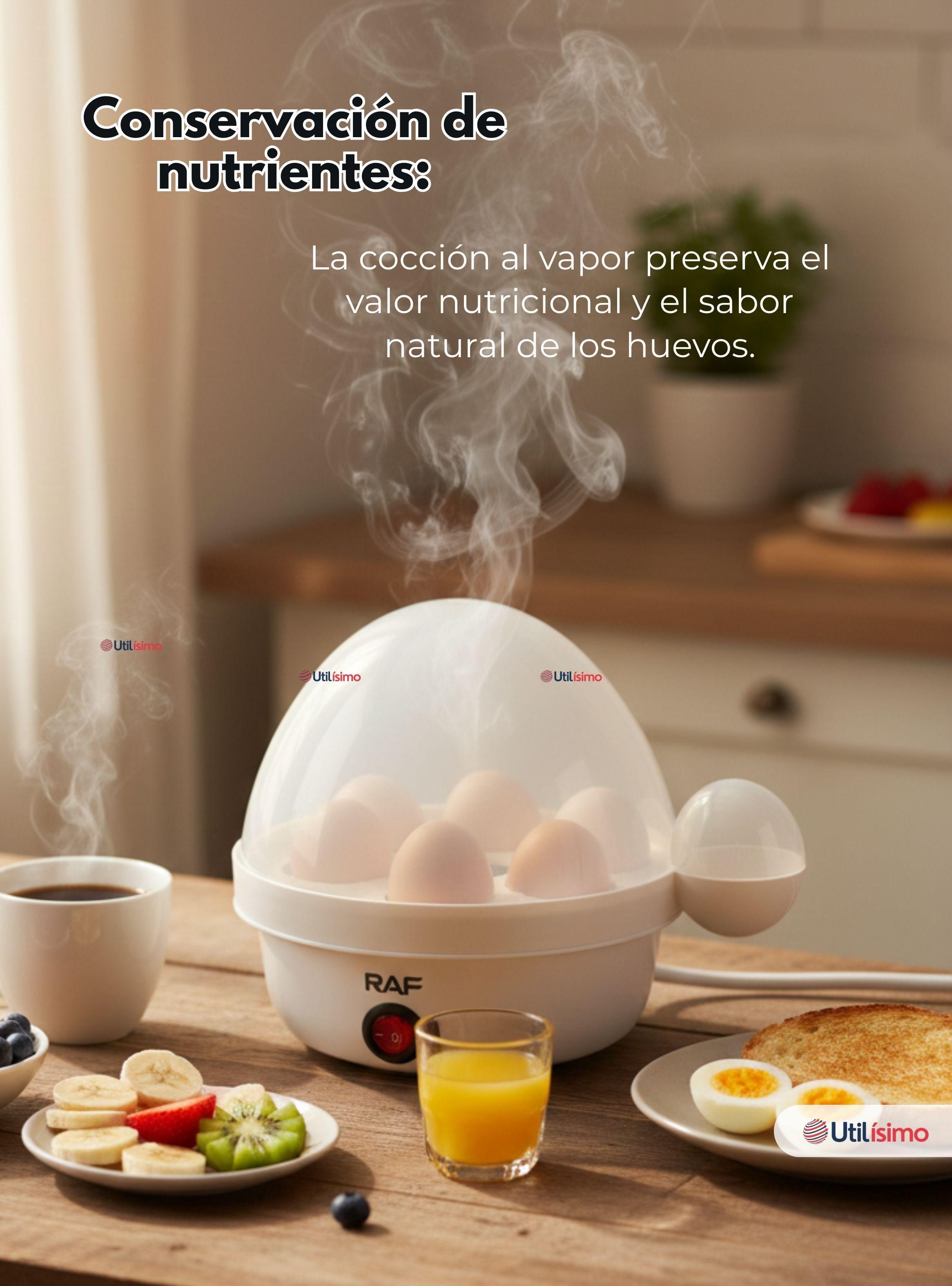 Máquina Hervidor Cocedor Huevos Vapor Eléctrico 350w Raf Color Blanco-4