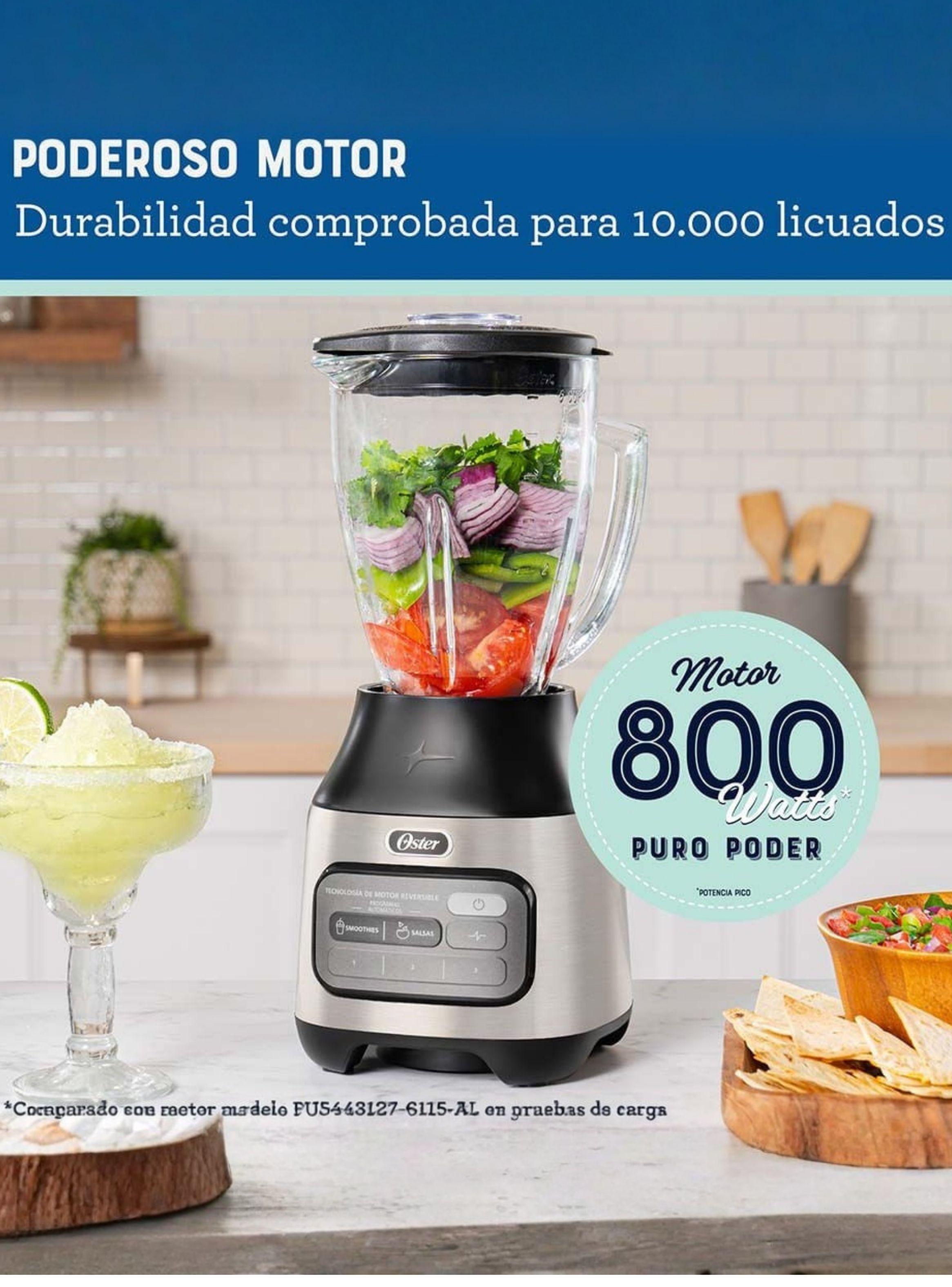 Licuadora Oster® con tecnología reversible, 2 programas automáticos 3 velocidades más pulso -6