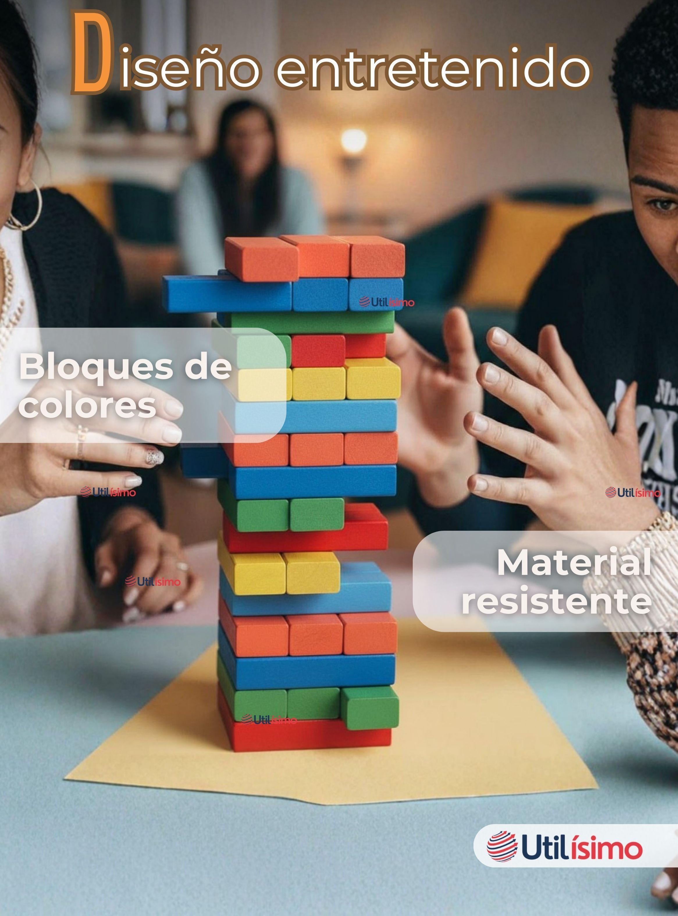 Jenga Juego De Mesa 48 Piezas Multicolor de Madera Original-7