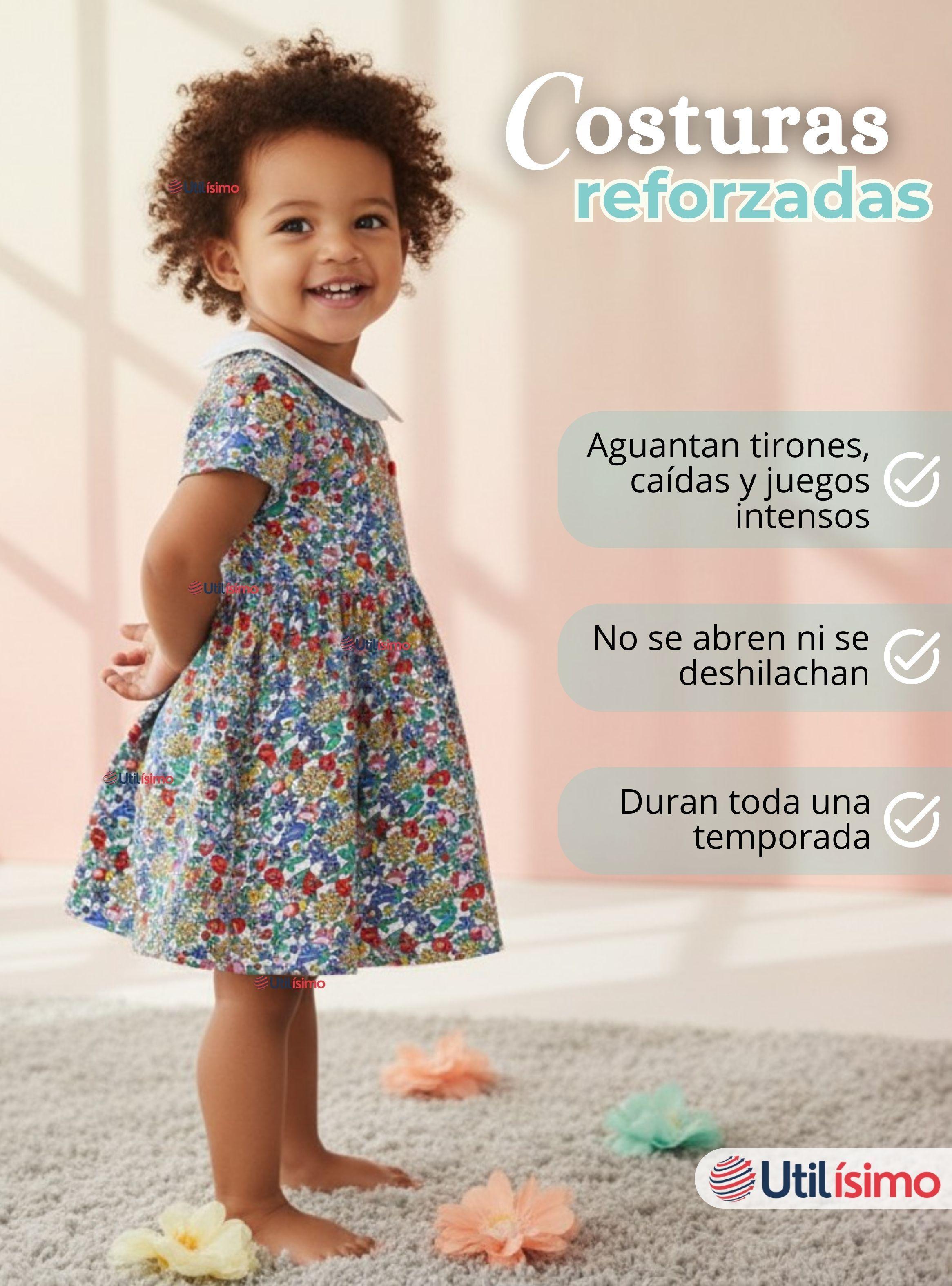 Vestido Manga Corta Floreal Multicolor Verano Niña 2 a 7 años-5