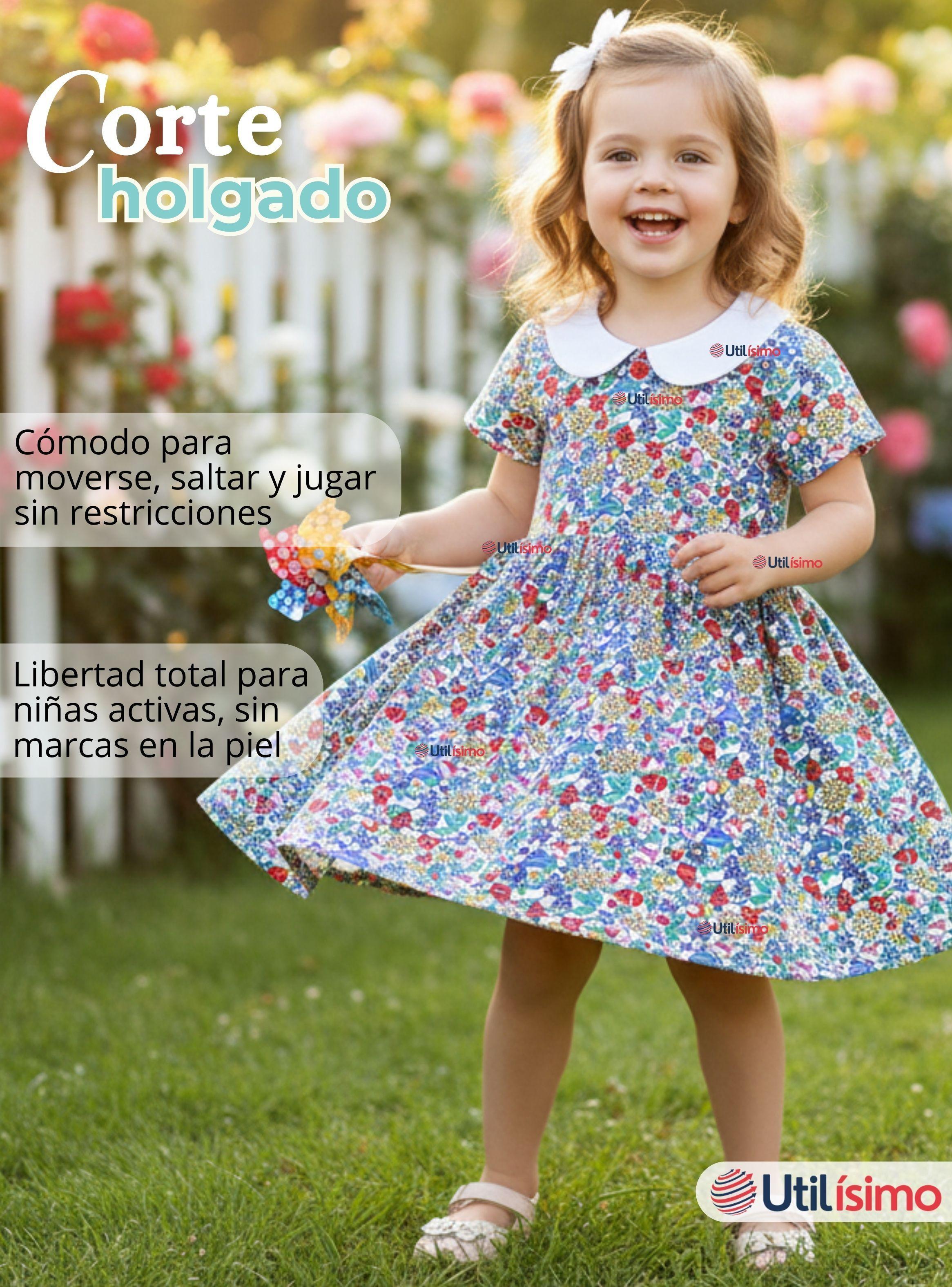 Vestido Manga Corta Floreal Multicolor Verano Niña 2 a 7 años-7