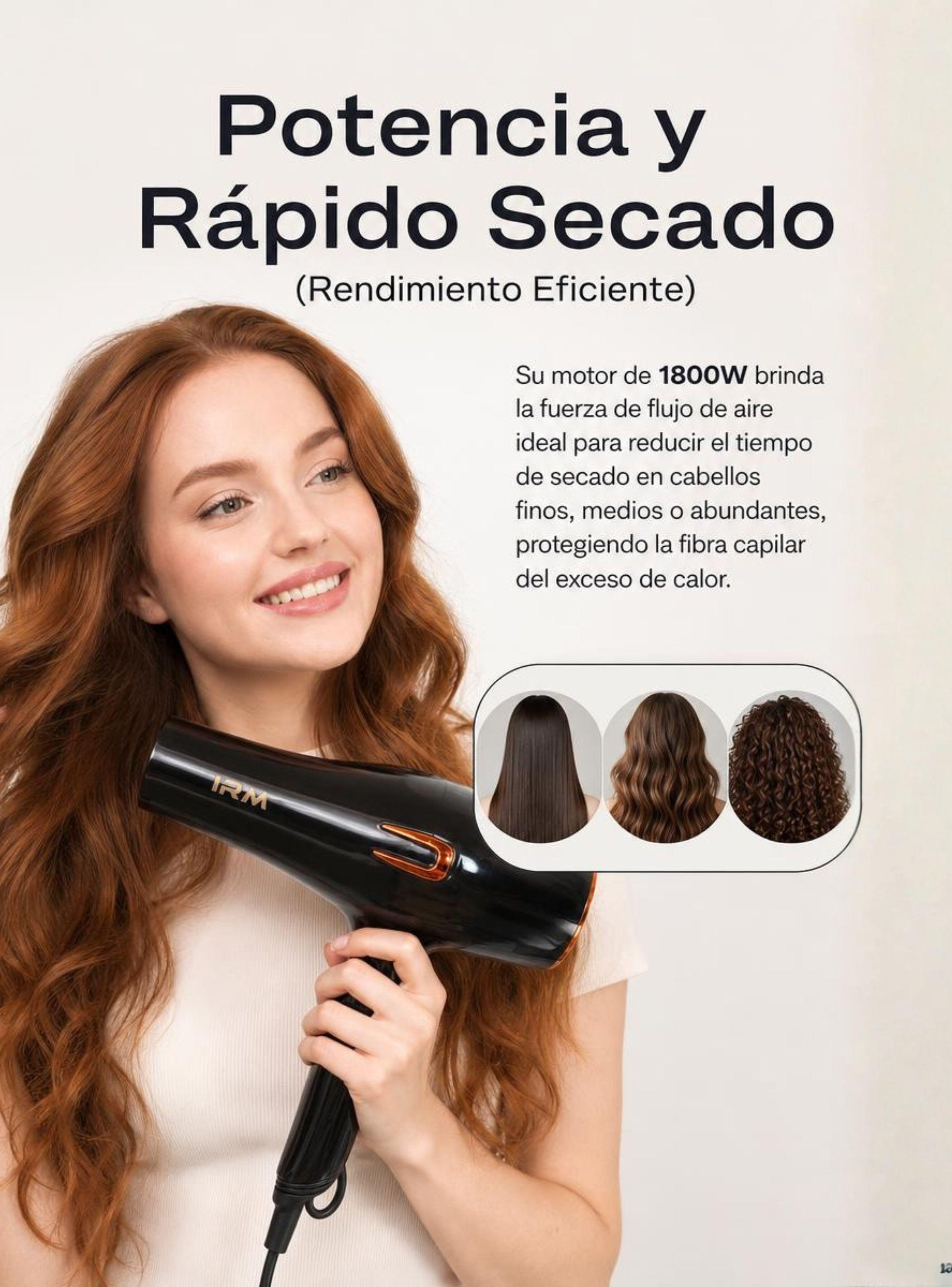  Secador De Cabello Profesional 1800W Potente y Liviano Hair Dryer-3