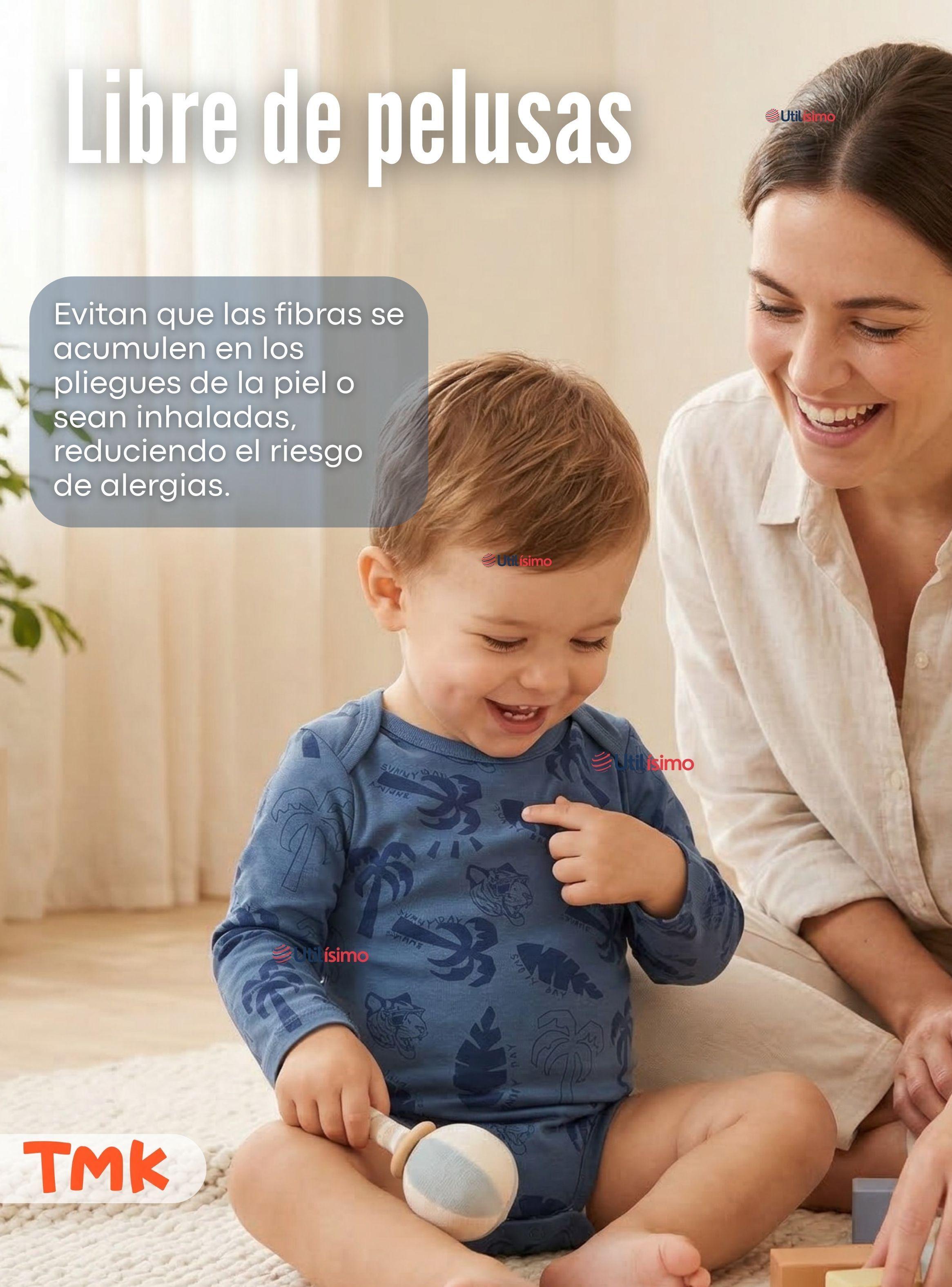 Pack 5 Bodys Manga Larga 100% Algodón Bebé Niño Wild Tiger-6