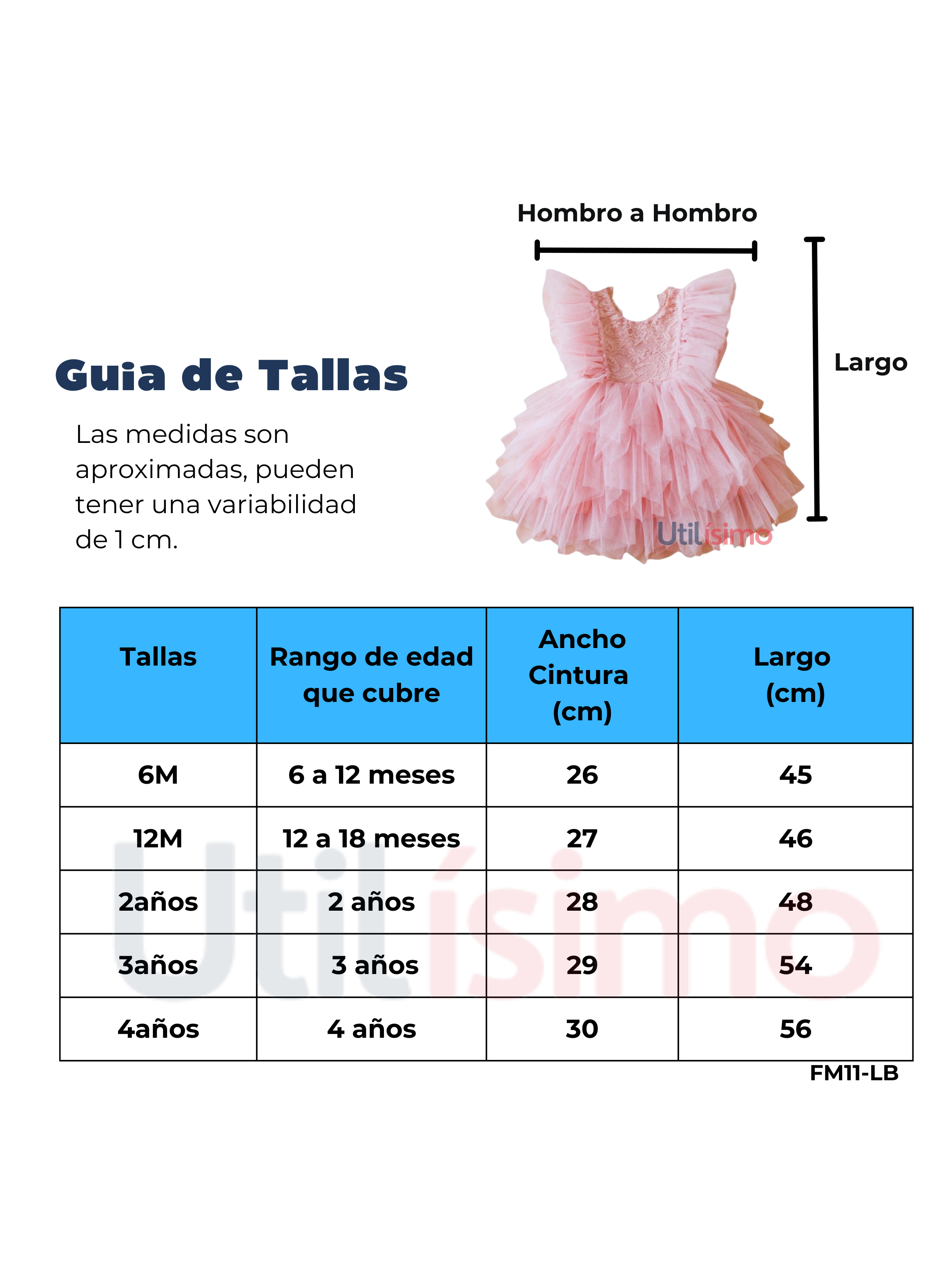Vestido De Fiesta De Encaje Y Tul Niñas 6 meses a 4 años Princess Pink-2