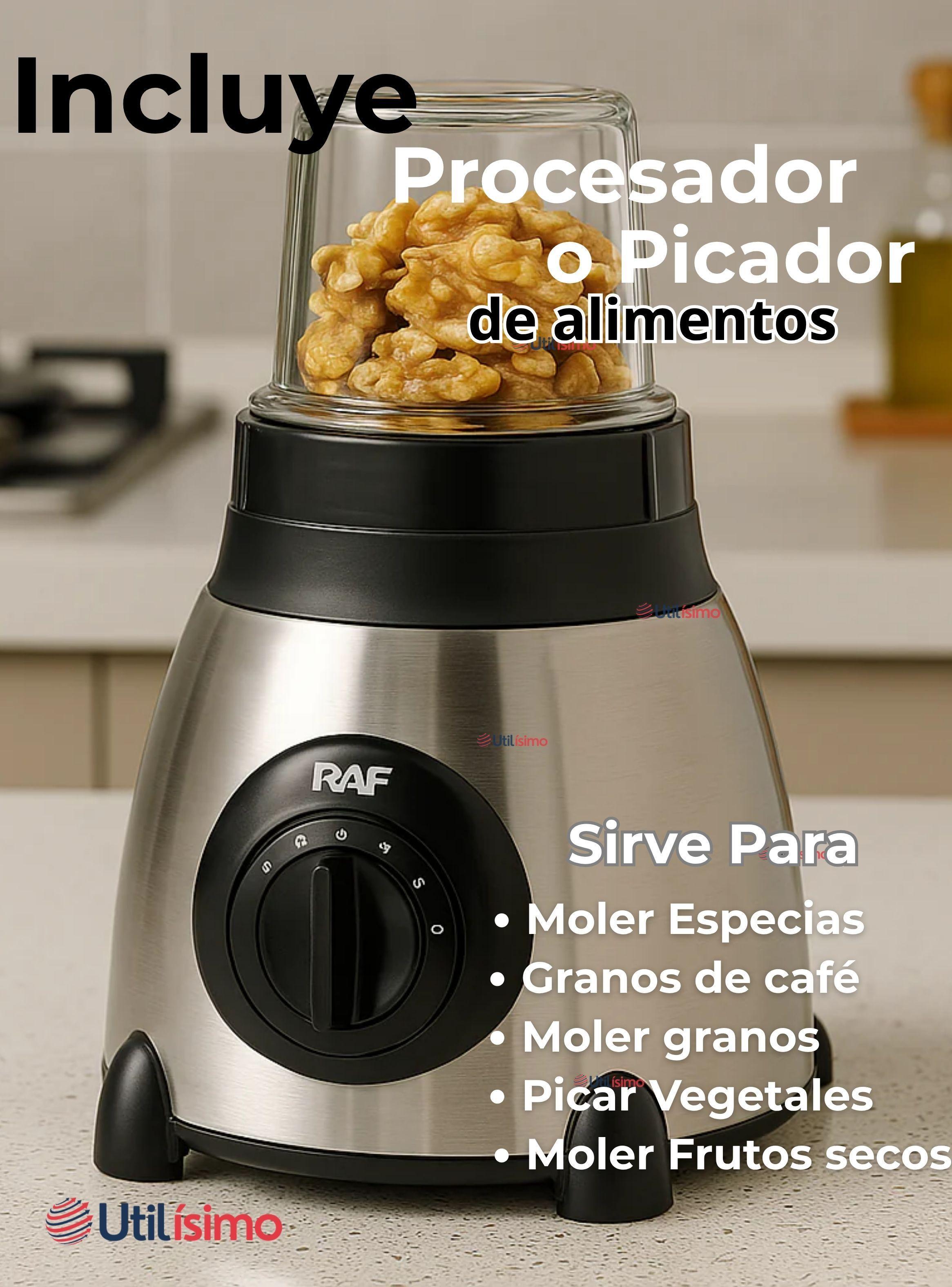 Licuadora Juguera Multifuncional 2 en 1 Picadora con Jarra de Vidrio 1000W Potencia-2