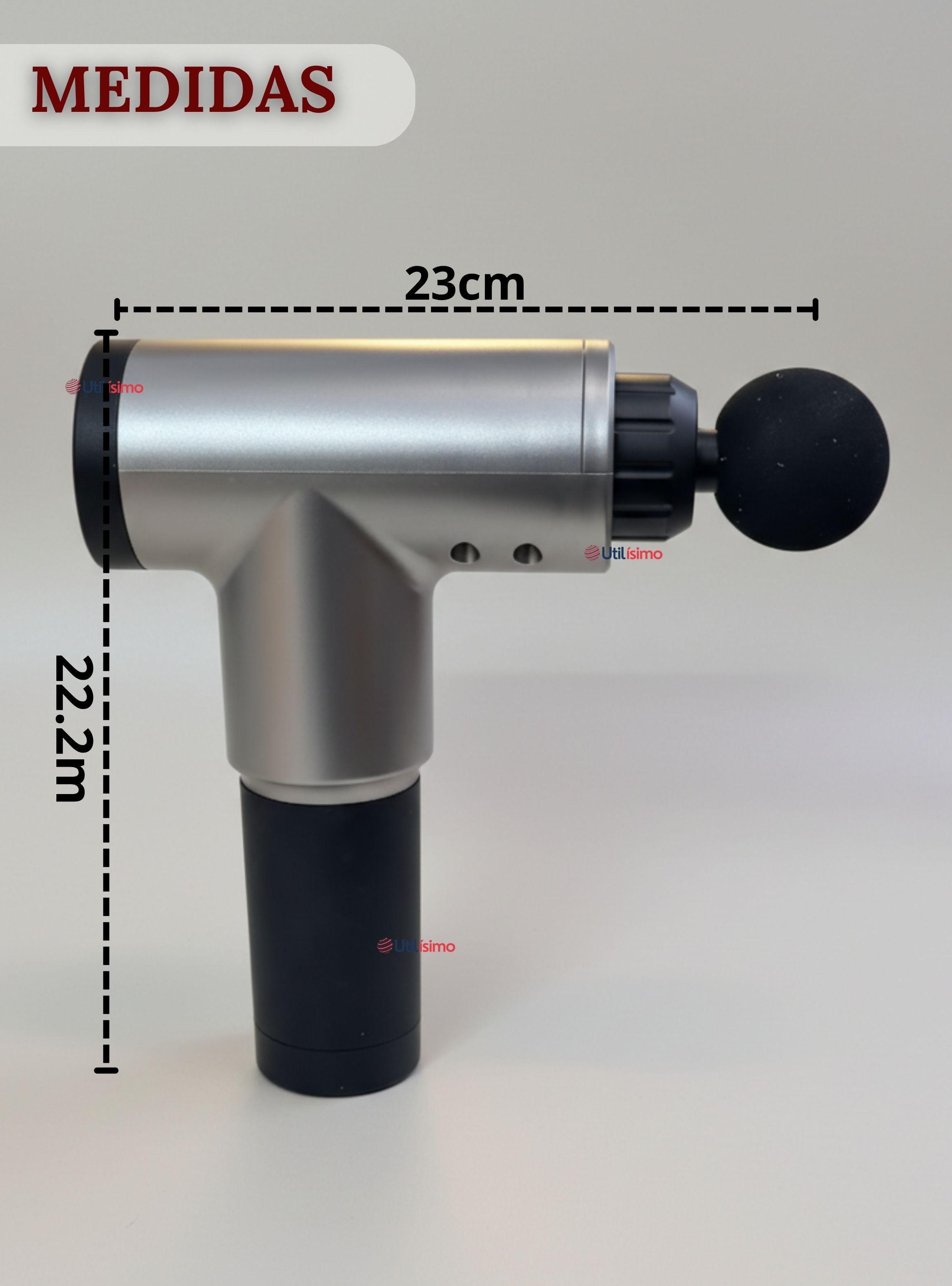 Masajeador Muscular Kinesgun Pistola Maquina Para Masajes Gris-4
